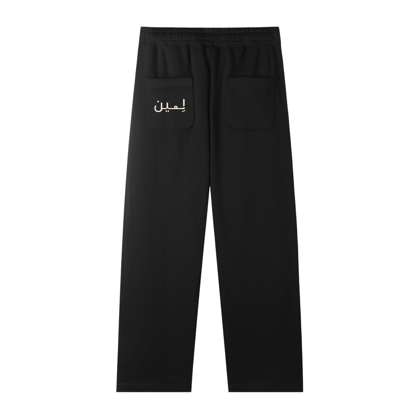 The Straight Sweatpant in Black, back #Color_Black