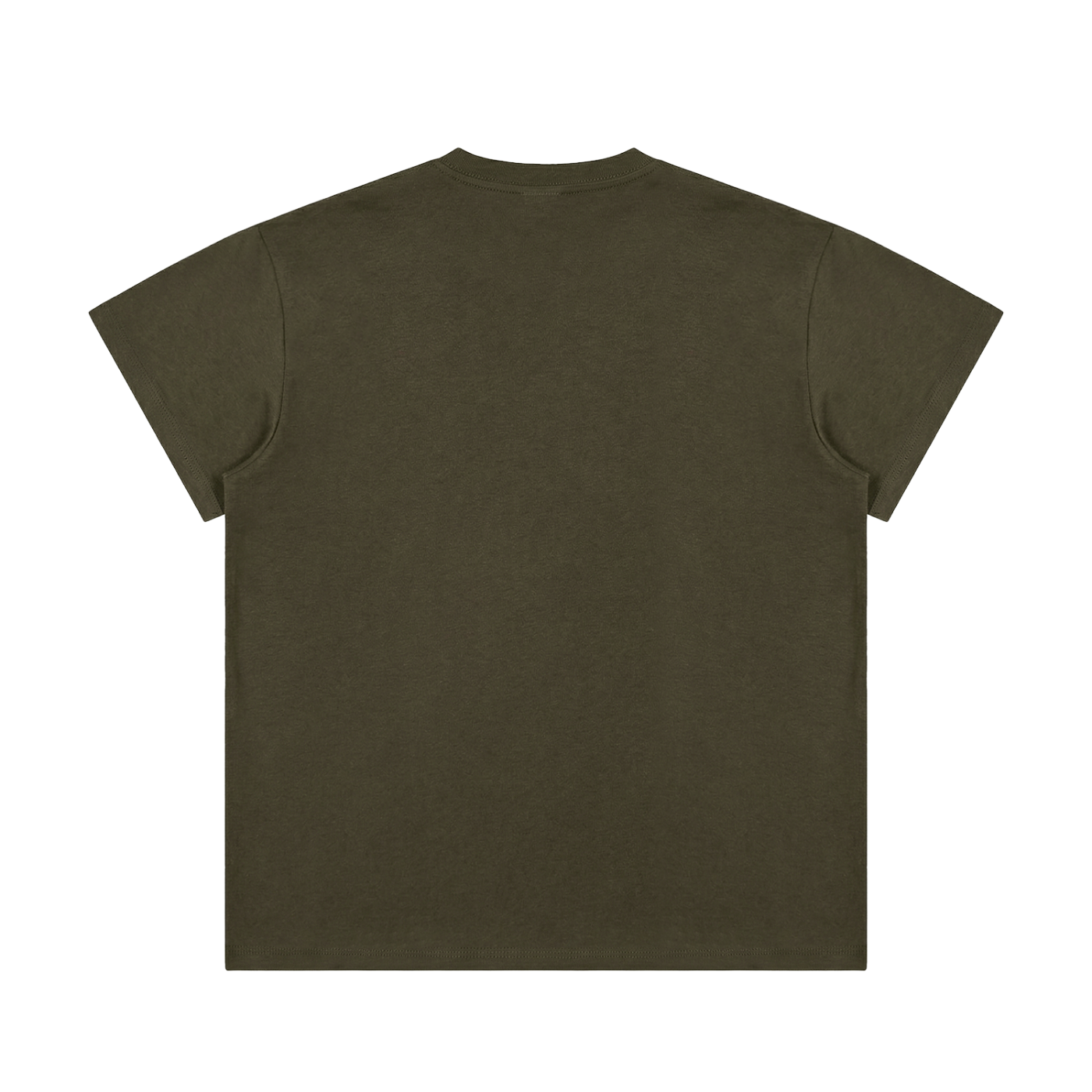 The Lightweight Tee in Olive Green, back #Color_Olive Green