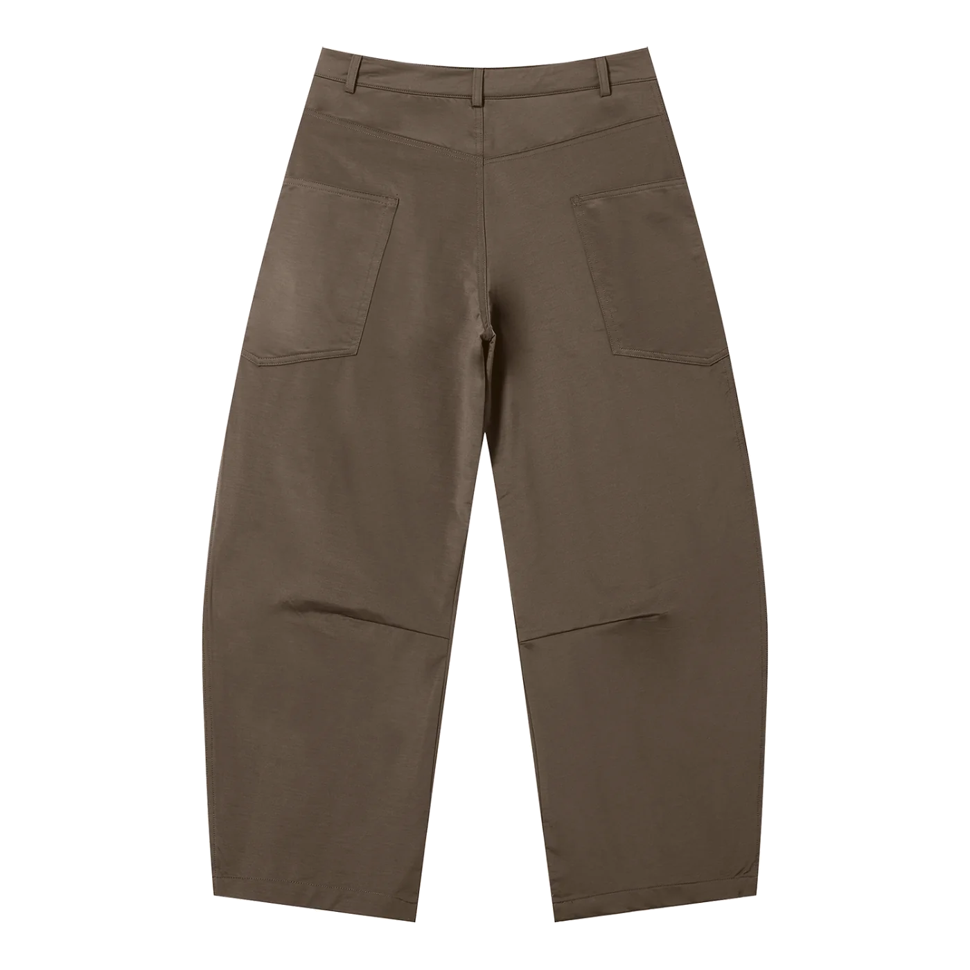 The Barrel Trouser in Coffee, back #Color_Coffee
