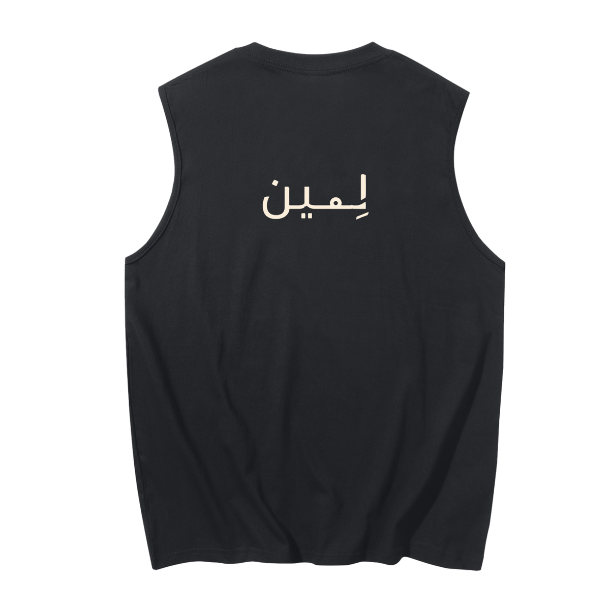 The Cotton Tank in Black, back #Color_Black