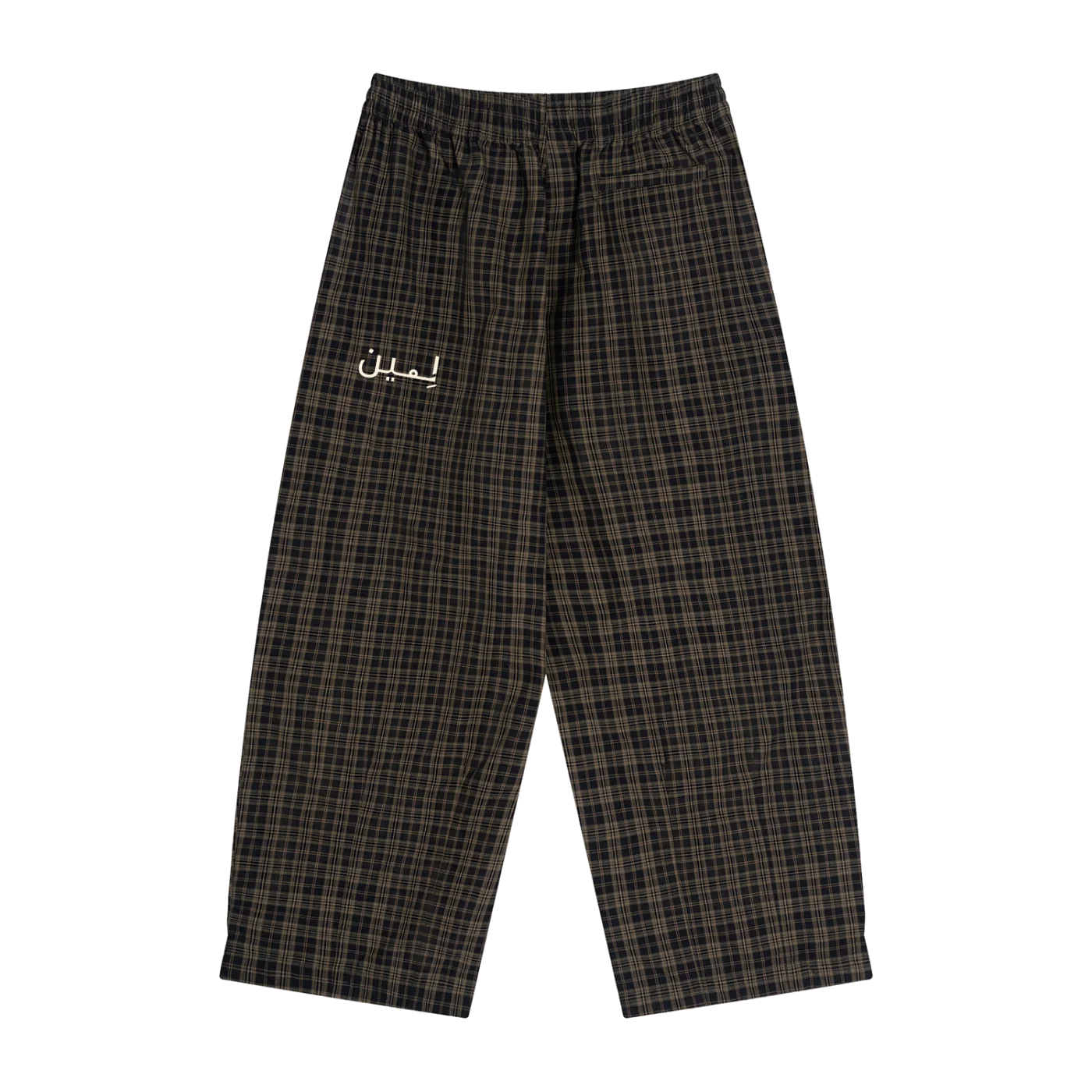 The Plaid Trouser in Black Plaid, back #Color_Black Plaid