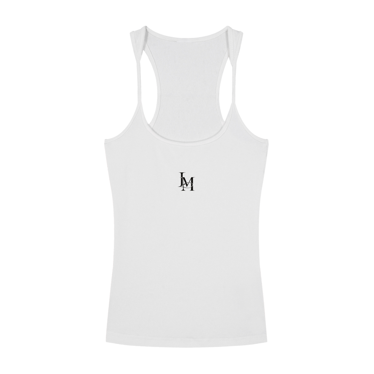 The Ribbed Tank in White #Color_White