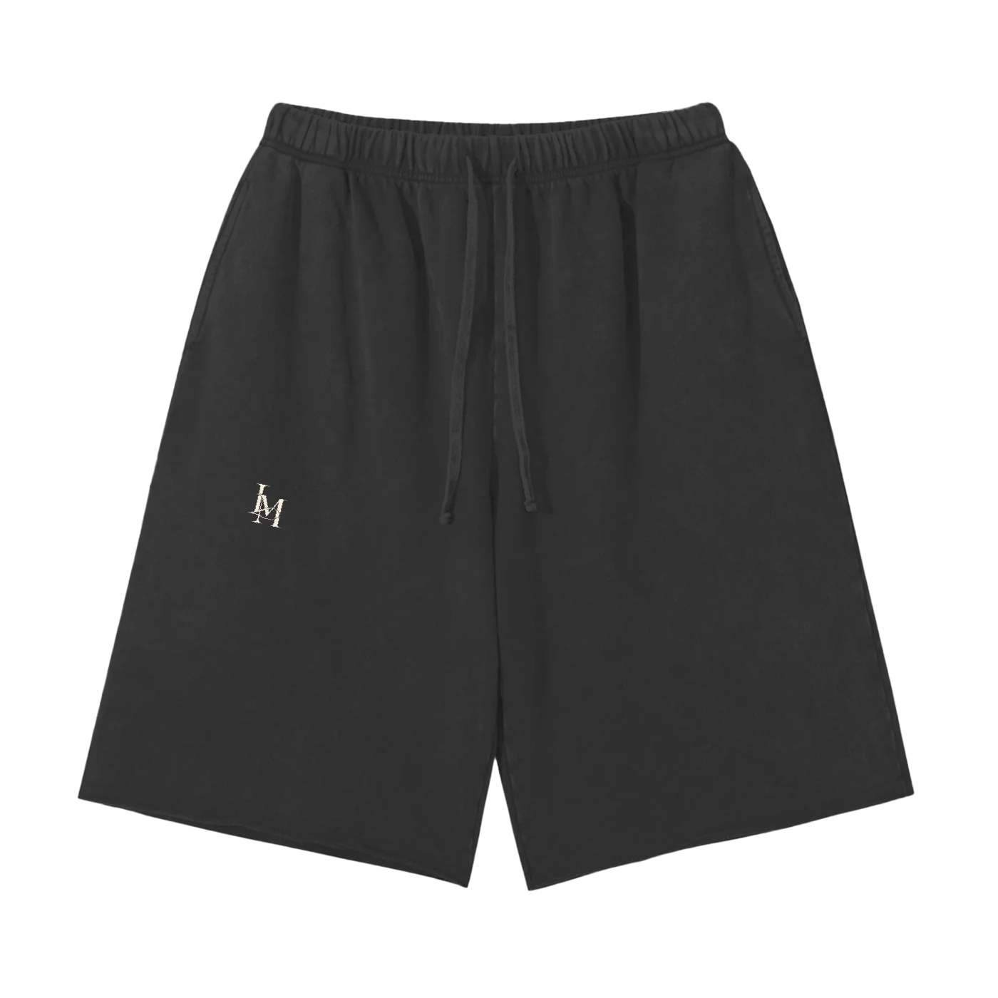 The Raw Hem Short in Black #Color_Black