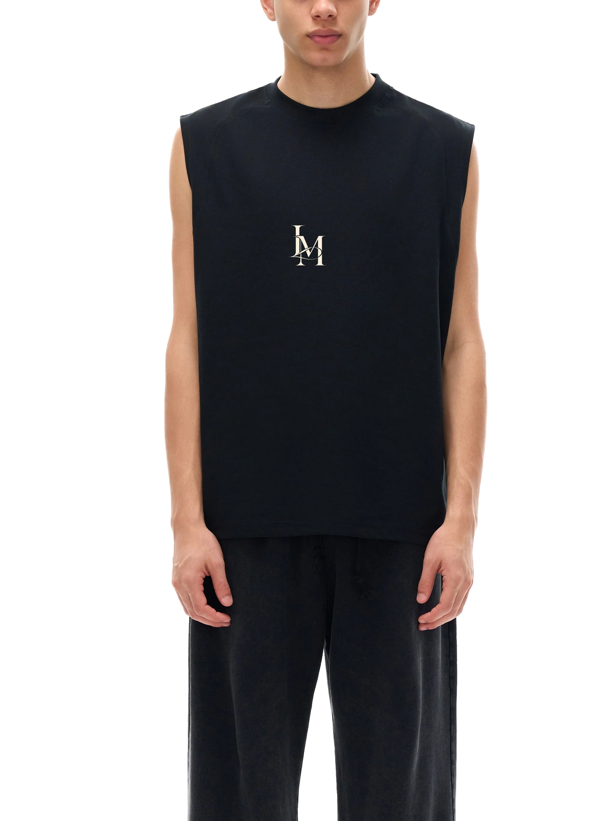 The Cooling Tank in Black — on model, front #Color_Black