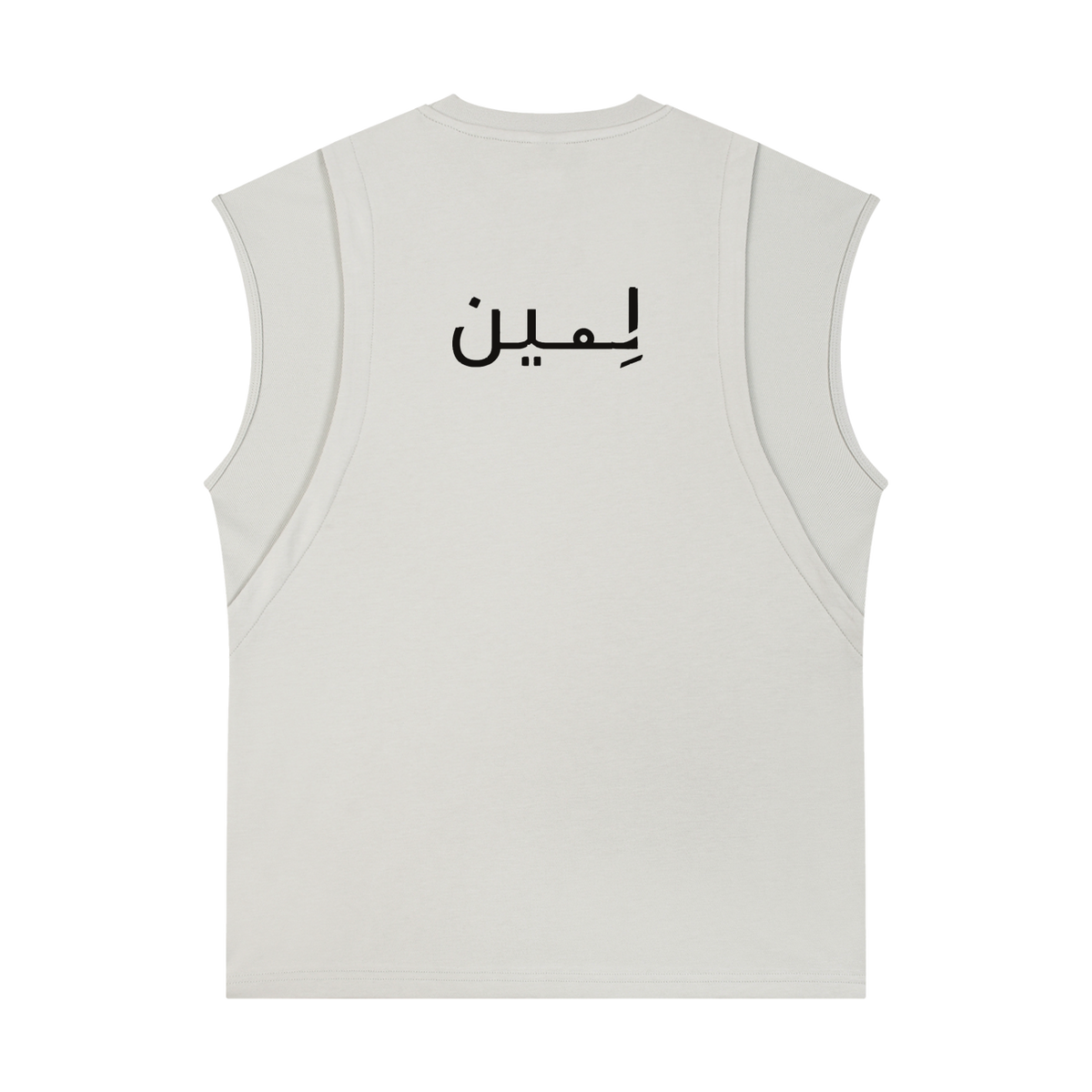 The Muscle Tank in Light Gray, back #Color_Light Gray