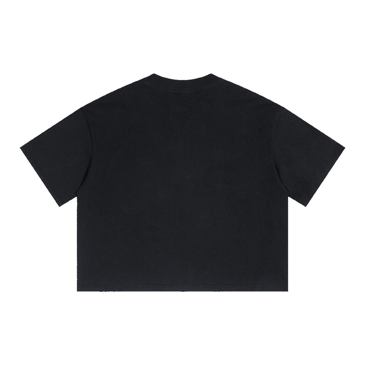 The Crop Tee in Black, back #Color_Black