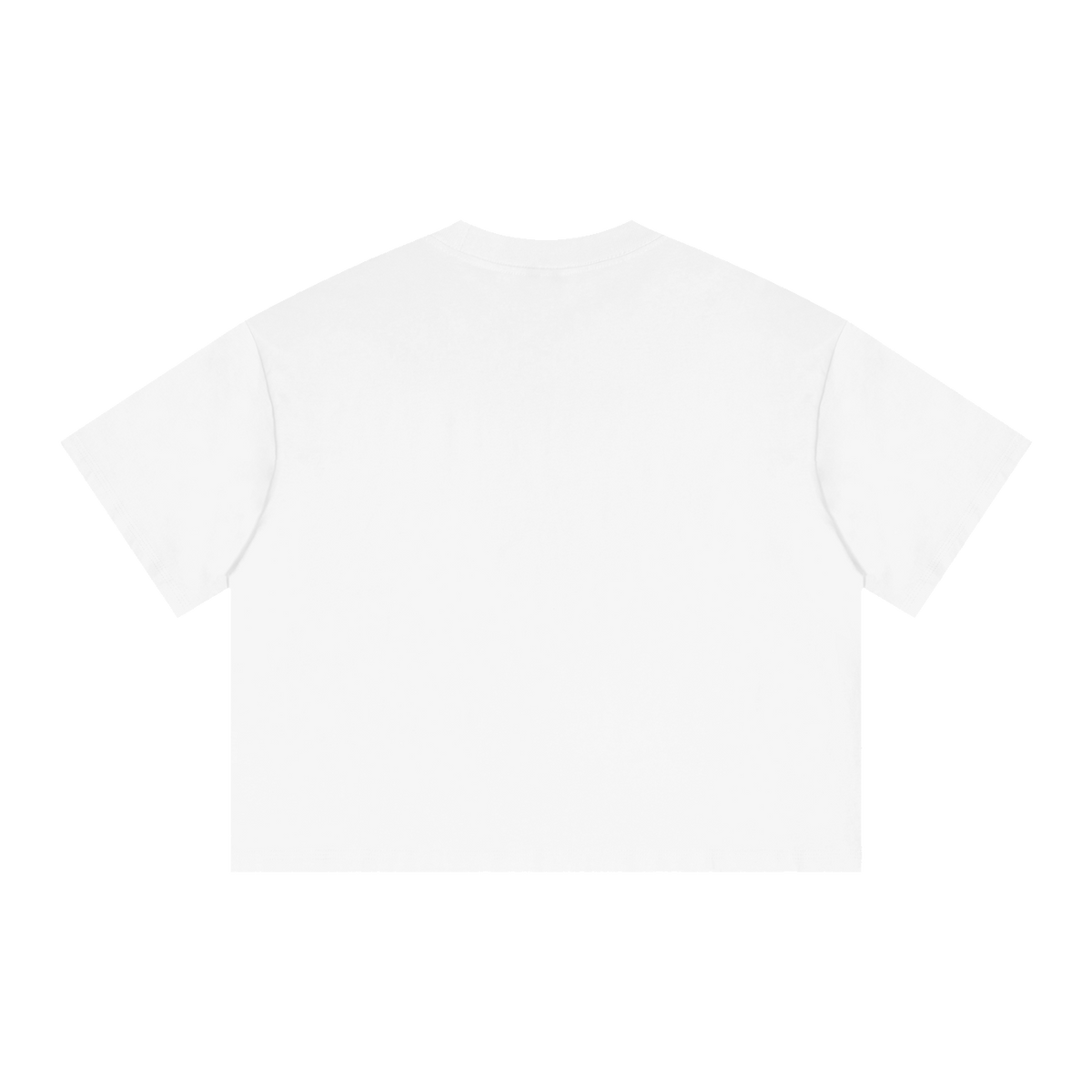 The Crop Tee in White, back #Color_White