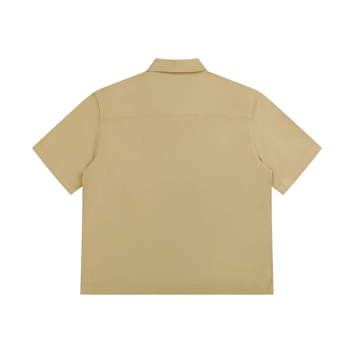 The Date Shirt in Khaki, back view #Color_Khaki