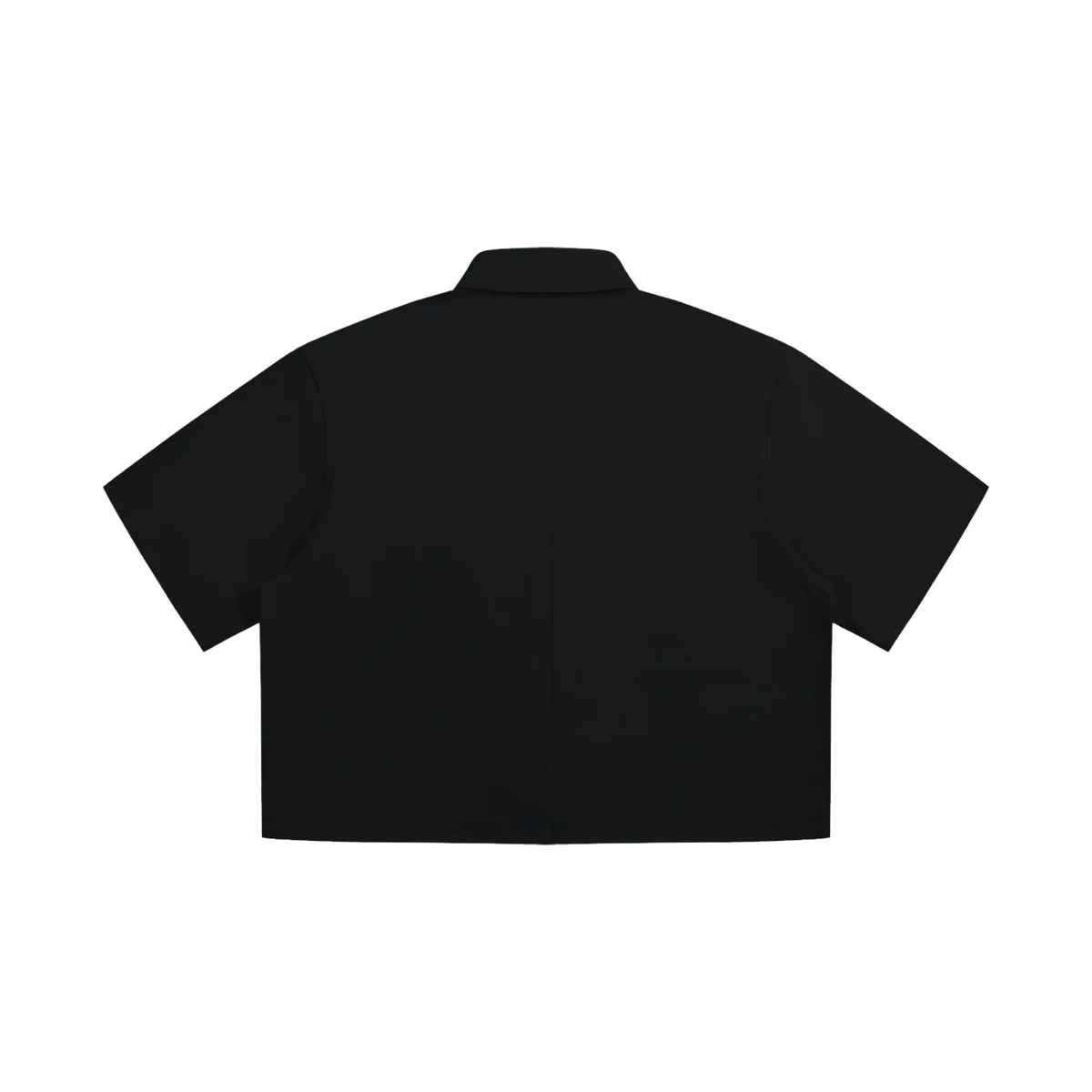The Date Shirt, Cropped in Black, back view #Color_Black