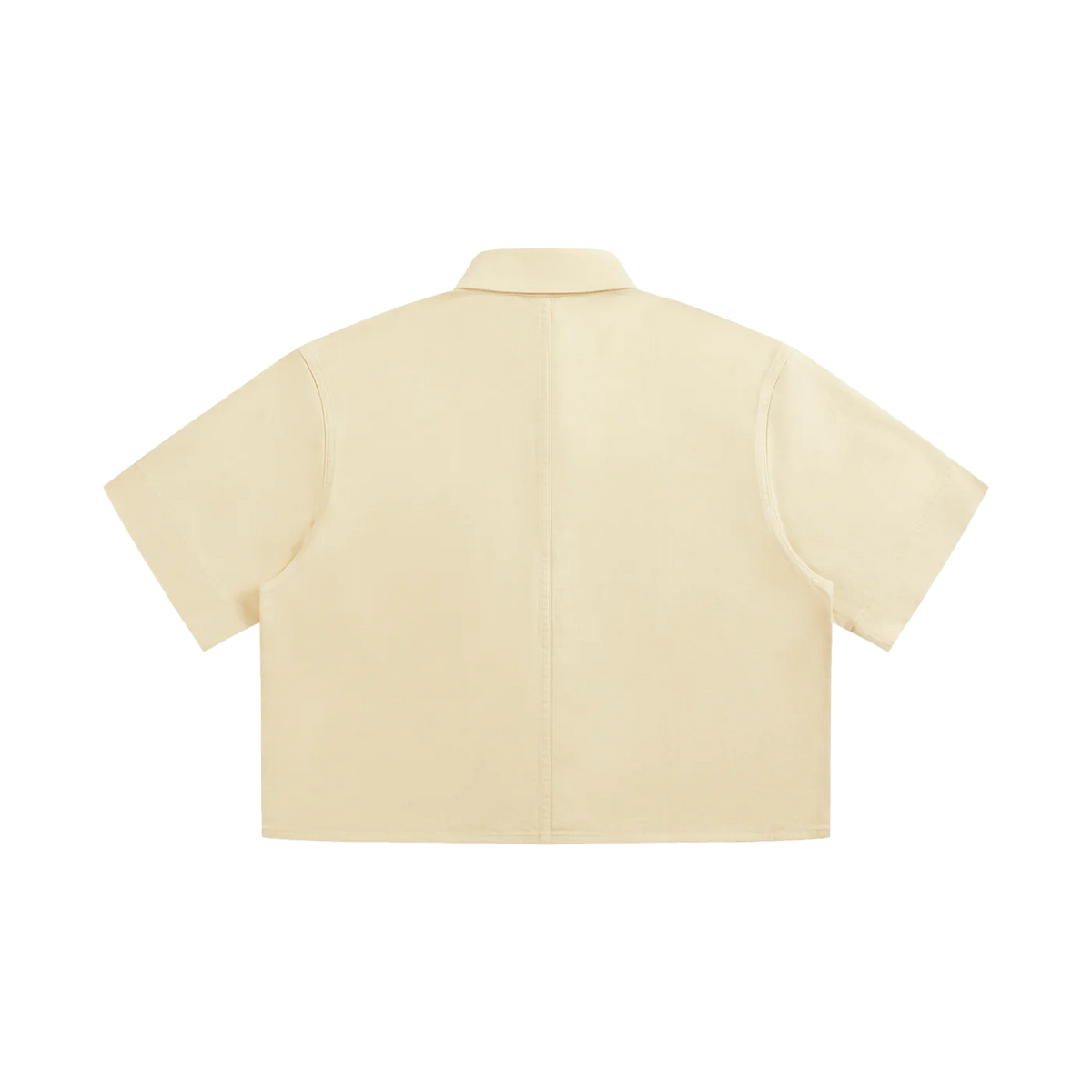 The Date Shirt, Cropped in Apricot, back view #Color_Apricot
