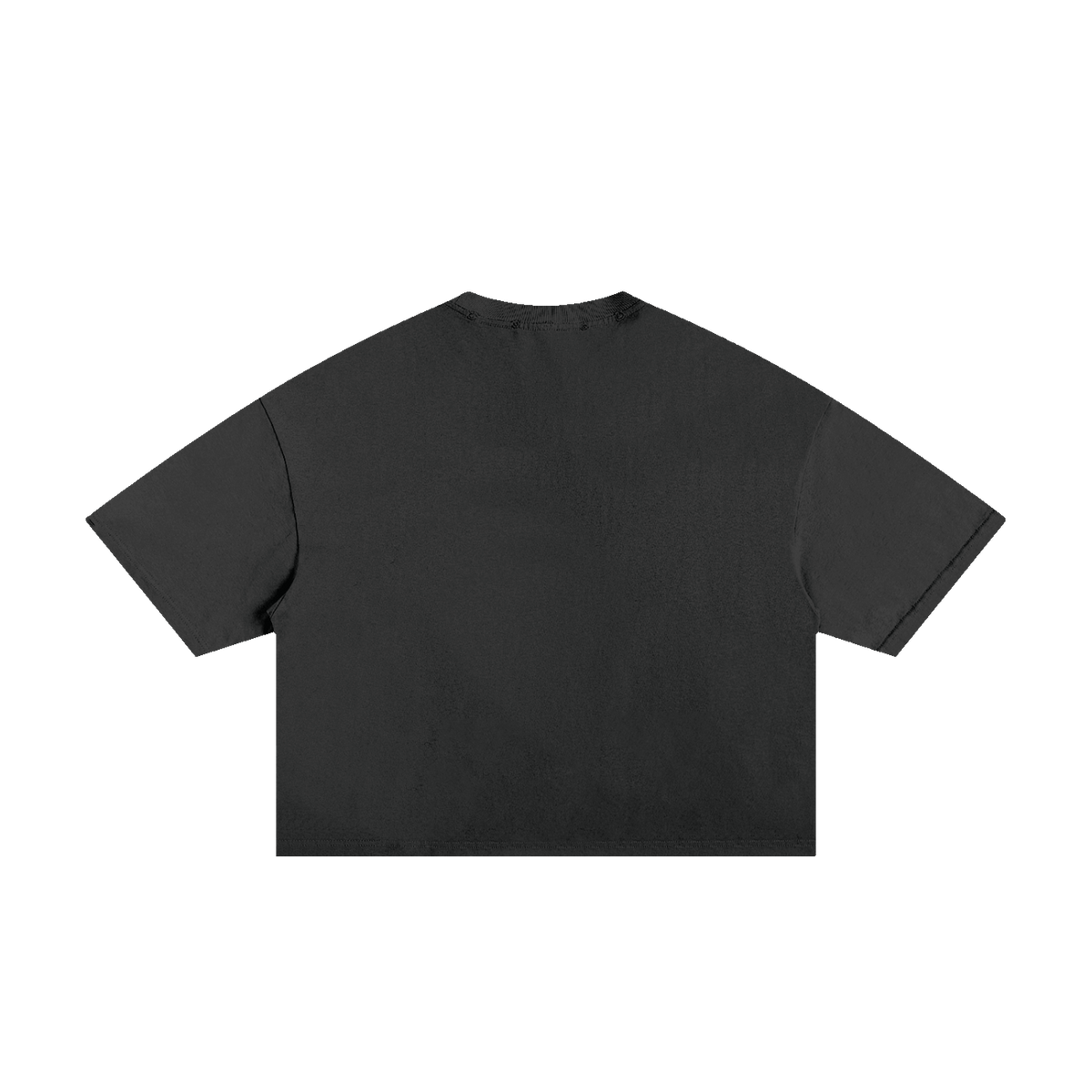 The Frayed Tee in Black, back #Color_Black