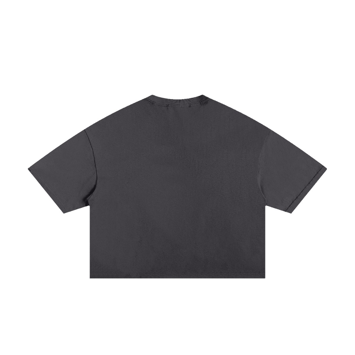The Frayed Tee in Wash Black, back #Color_Wash Black