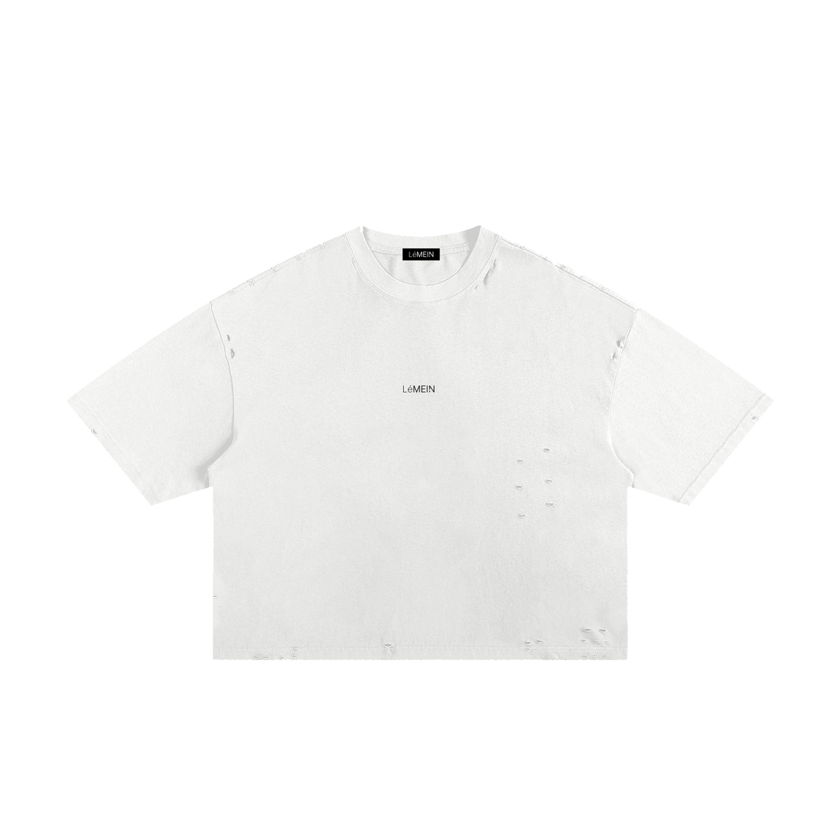 The Frayed Tee in White #Color_White