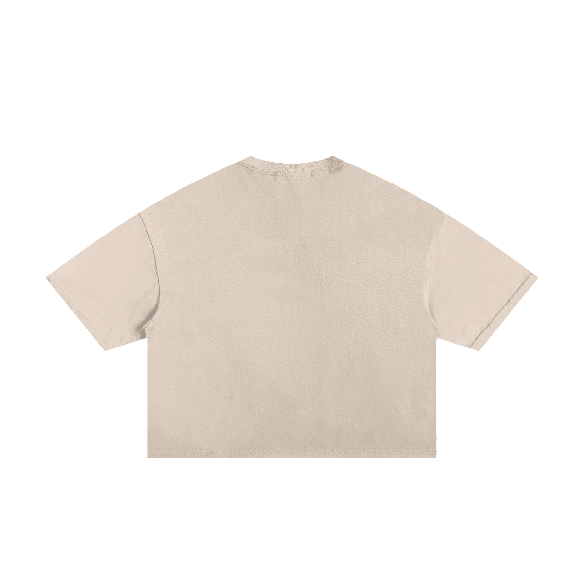 The Frayed Tee in Apricot, back #Color_Apricot