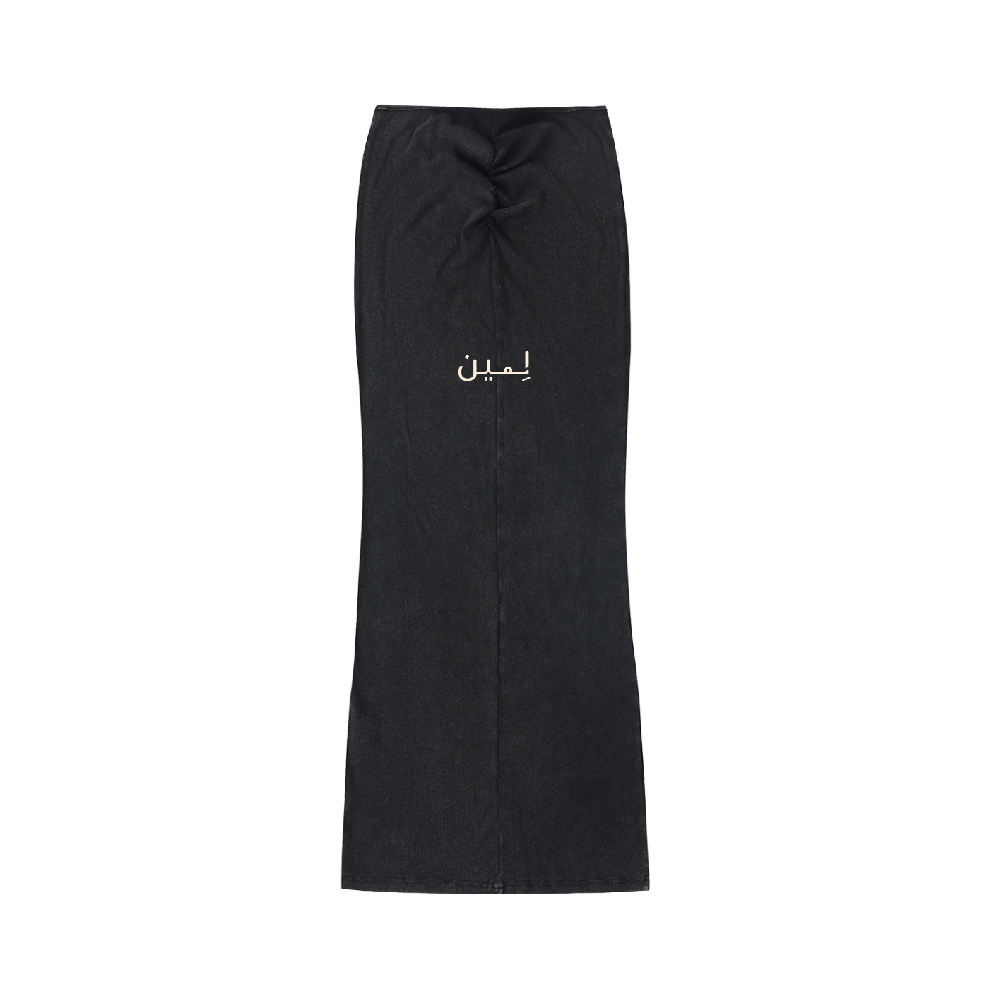 The Maxi Skirt in Washed Black, back #Color_Washed Black