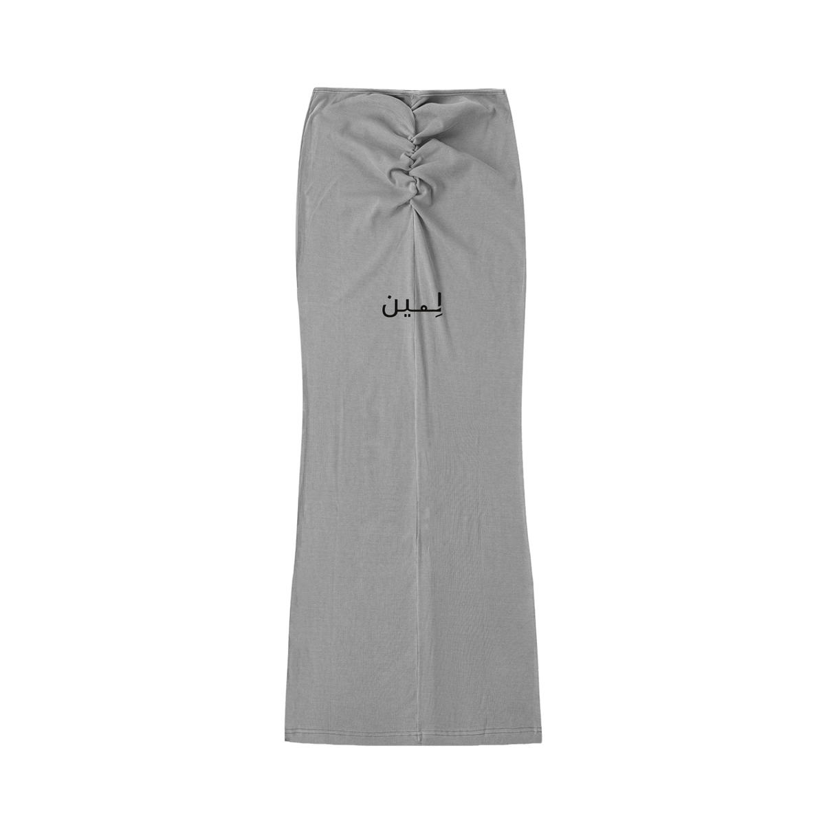 The Maxi Skirt in Medium Gray, back #Color_Medium Gray