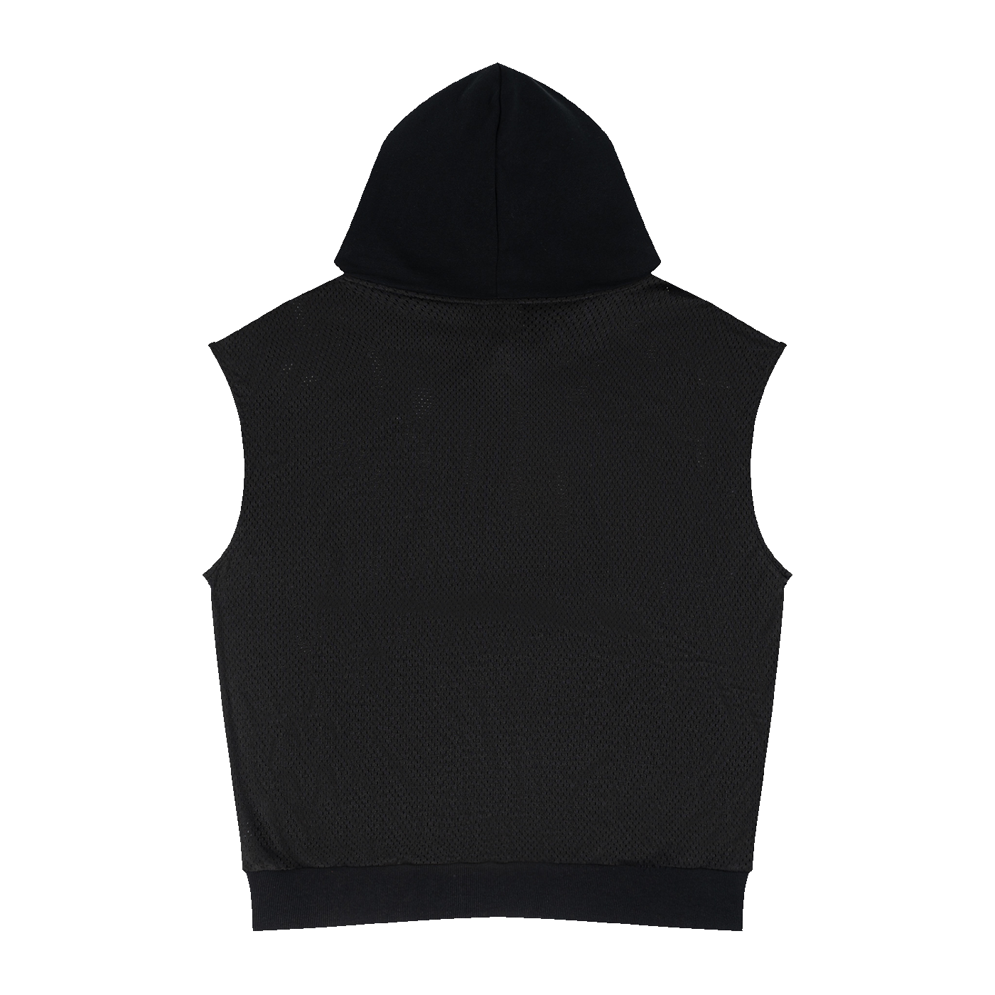 The Mesh Hoodie in Black, back #Color_Black