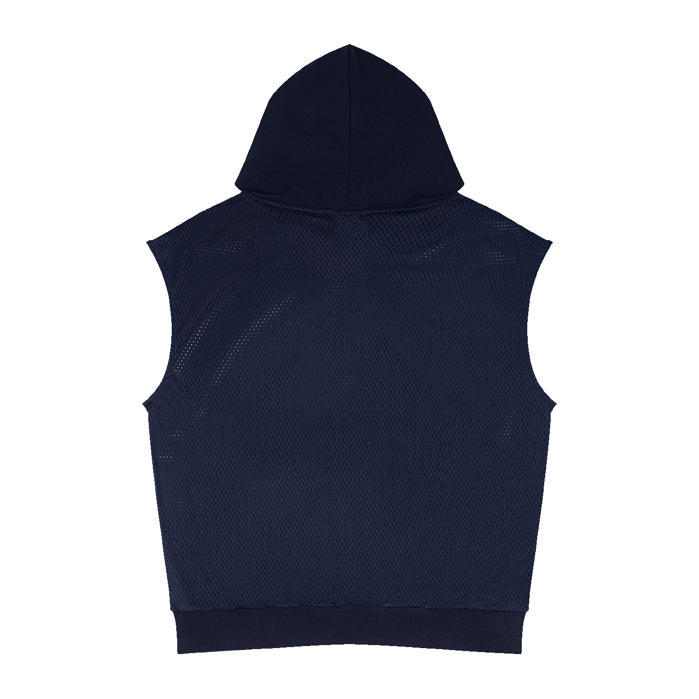 The Mesh Hoodie in Navy Blue, back #Color_Navy Blue