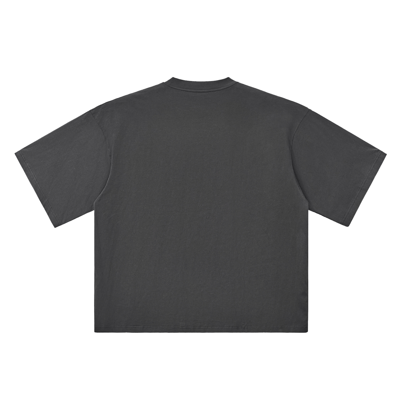 The Oversized Tee in Dark Gray, back #Color_Dark Gray
