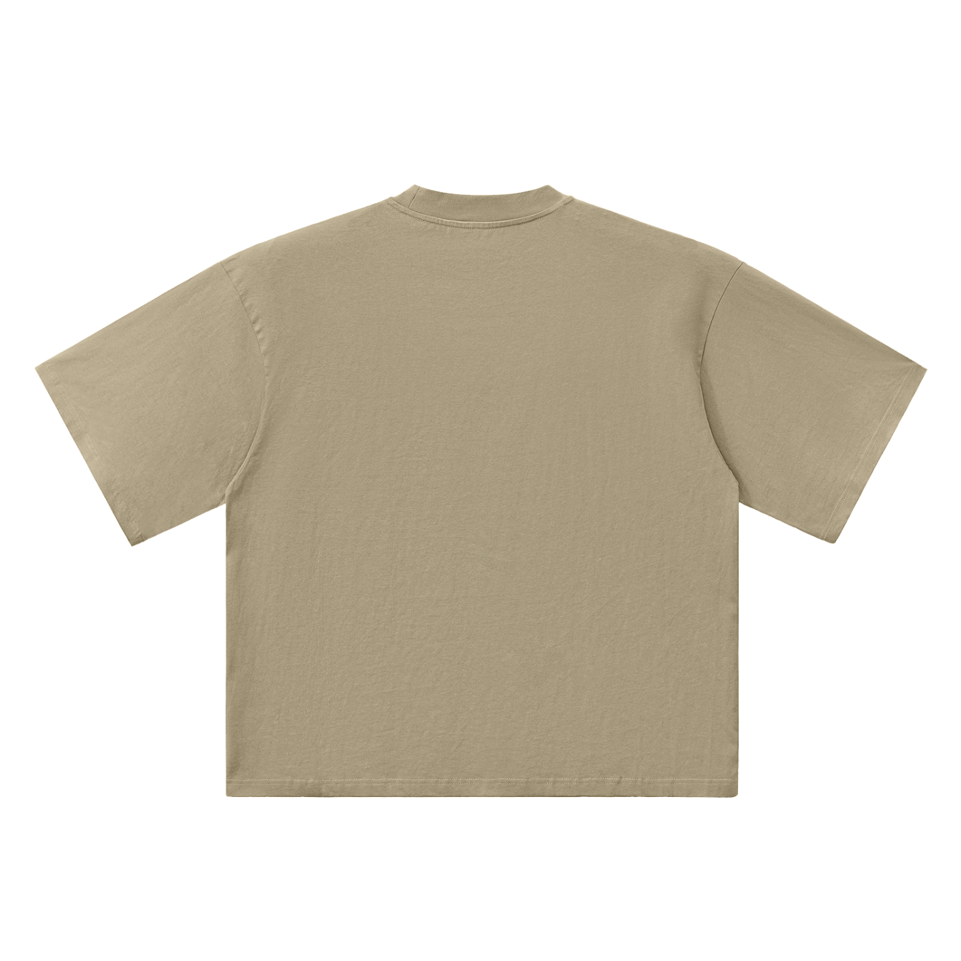 The Oversized Tee in Gray Green, back #Color_Gray Green