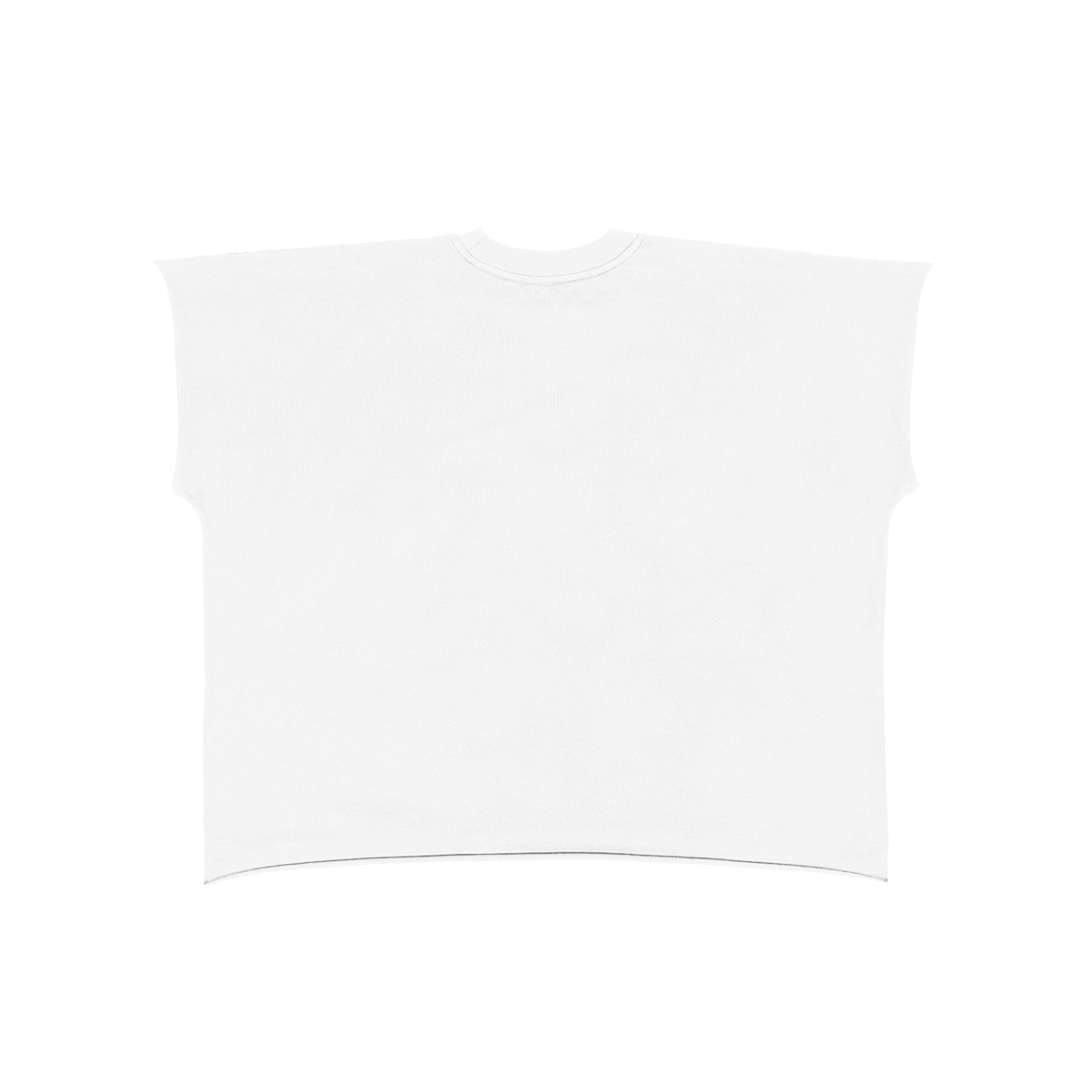 The Raw Edge Tee in White, back #Color_White