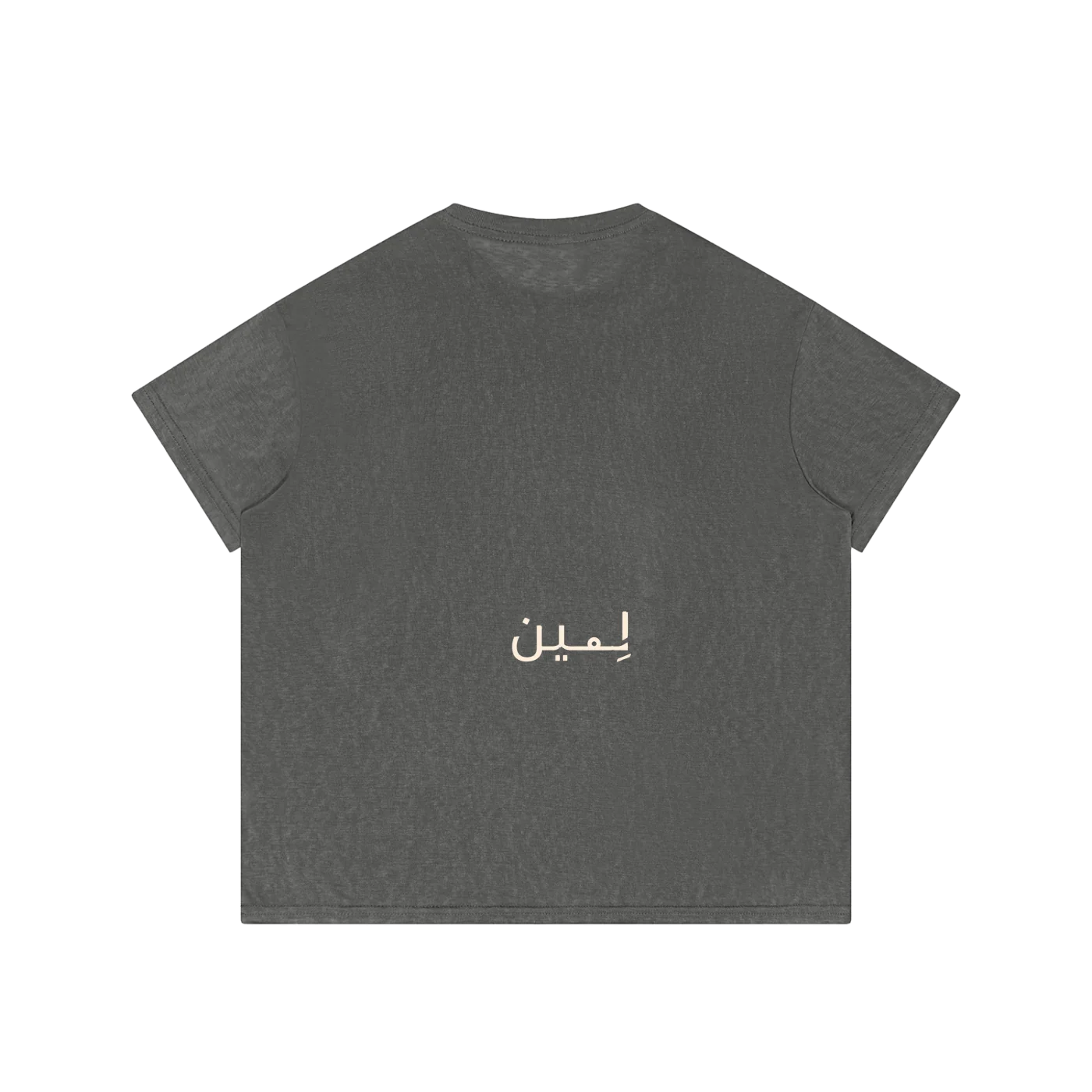 The Sheer Tee in Gray, back #Color_Gray