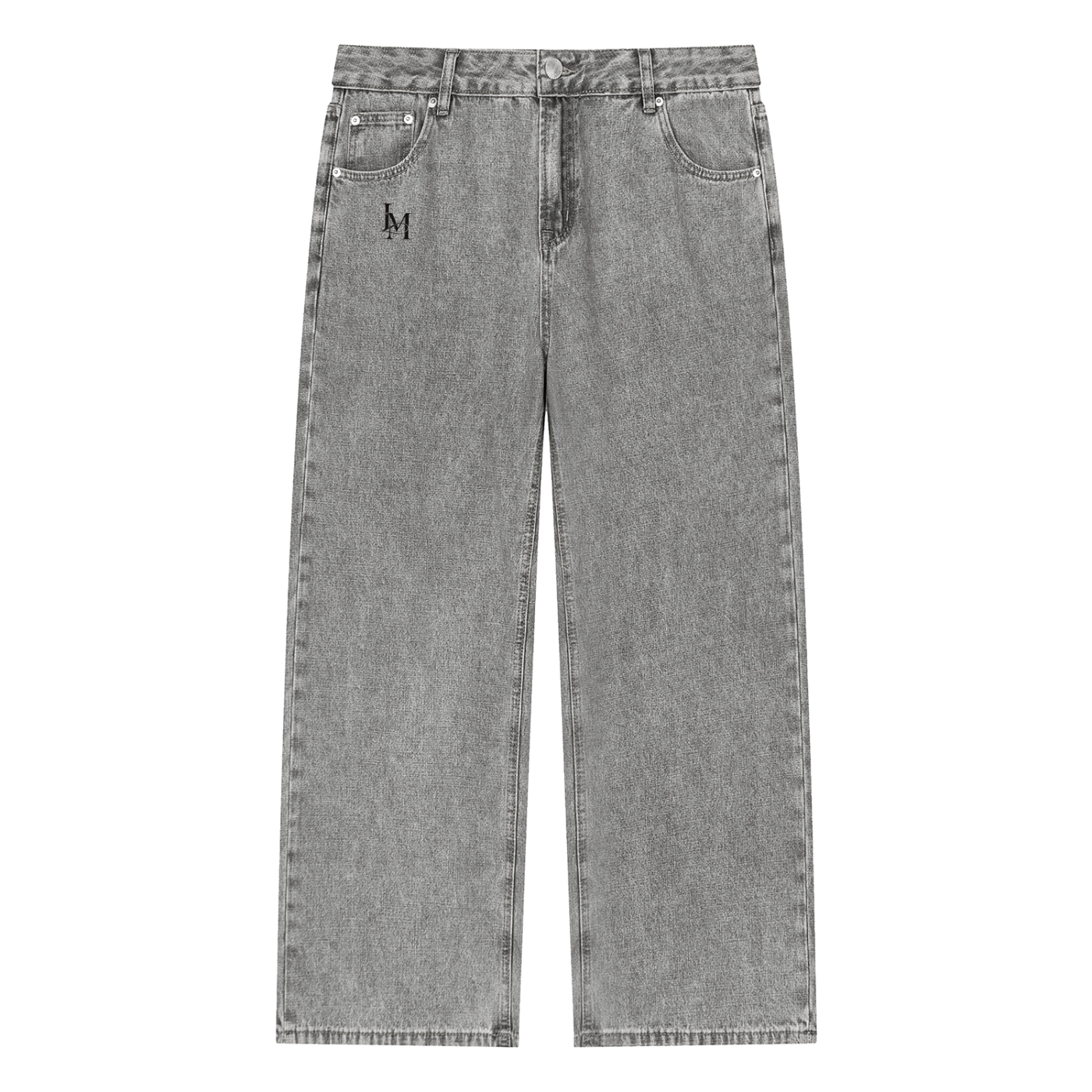 The Straight Jean in Light Gray, front view #Color_Light Gray