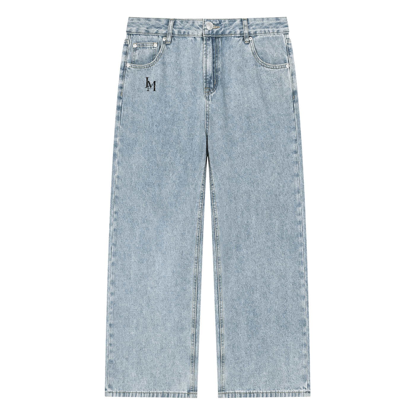 The Straight Jean in Blue, front view #Color_Blue