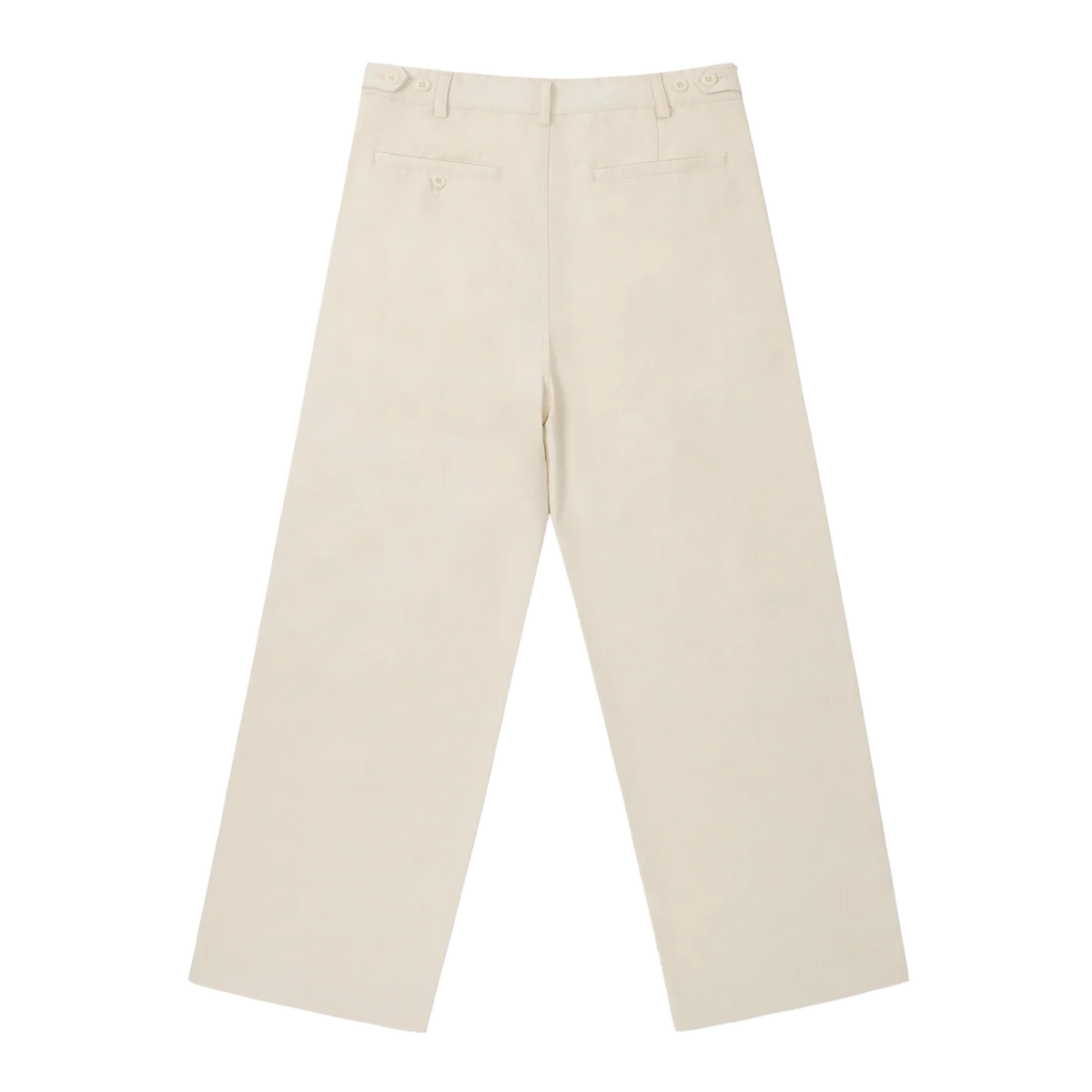 The Straight Trouser in Beige, back #Color_Beige