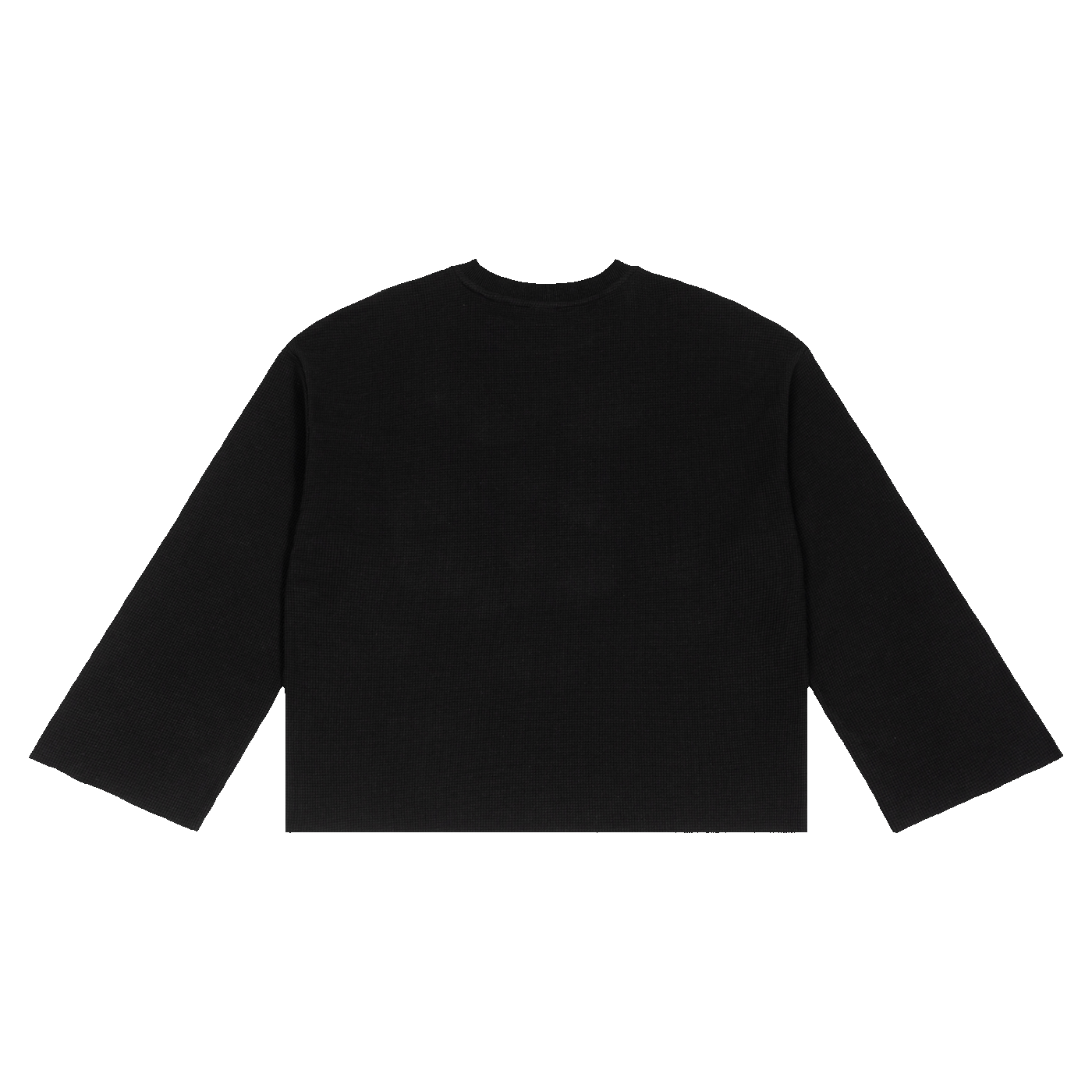 The Waffle Tee in Black, back #Color_Black