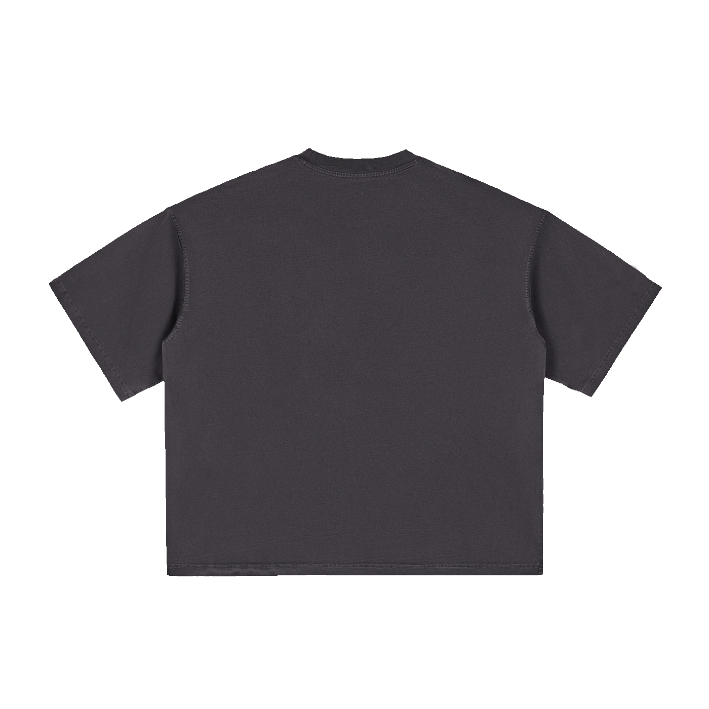 The Washed Boxy Tee in Black, back #Color_Black