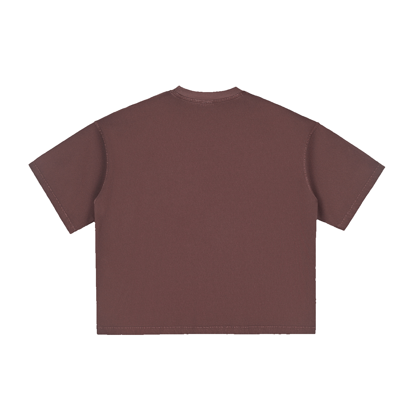 The Washed Boxy Tee in Ume Purple, back #Color_Ume Purple