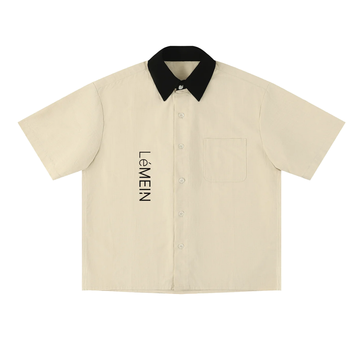 The Color Block Shirt in Apricot #Color_Apricot