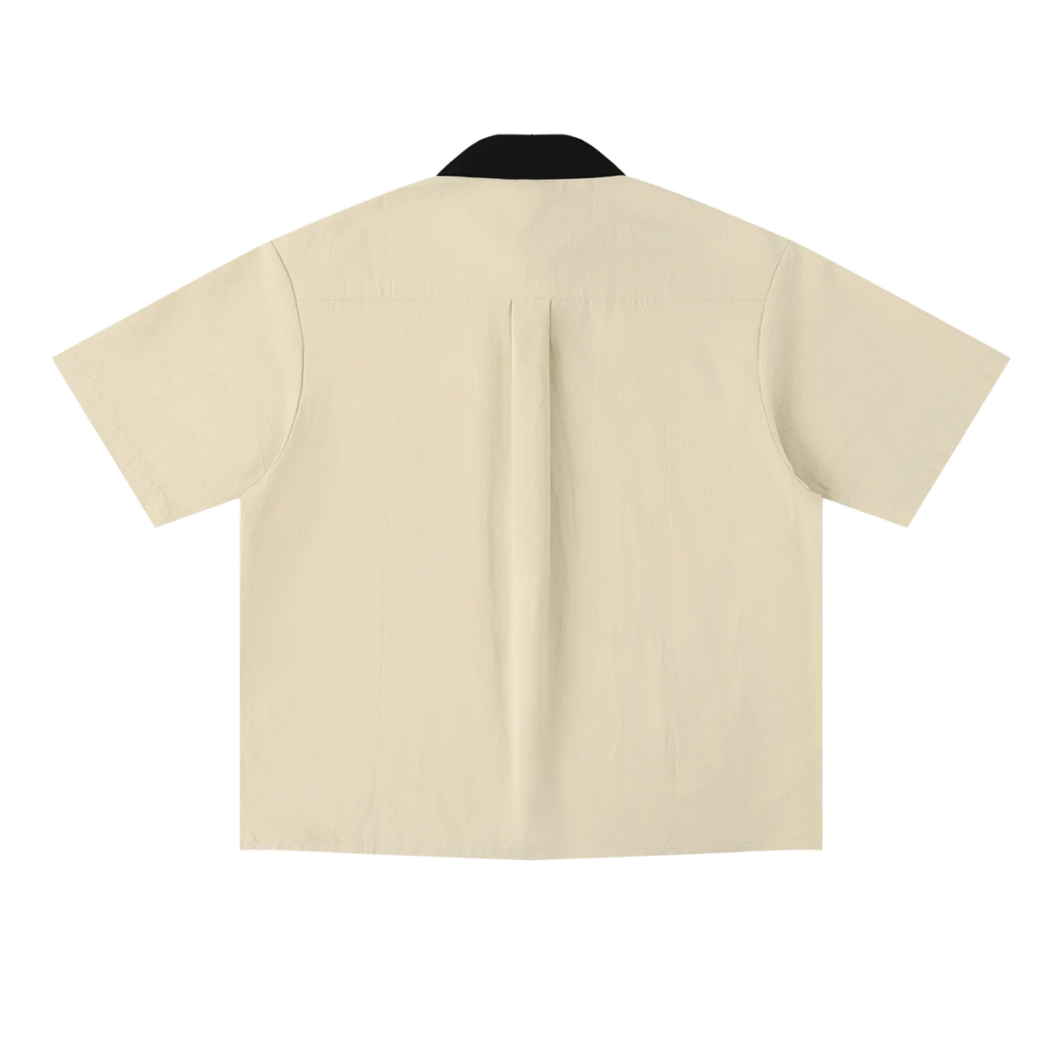 The Color Block Shirt in Apricot, back #Color_Apricot