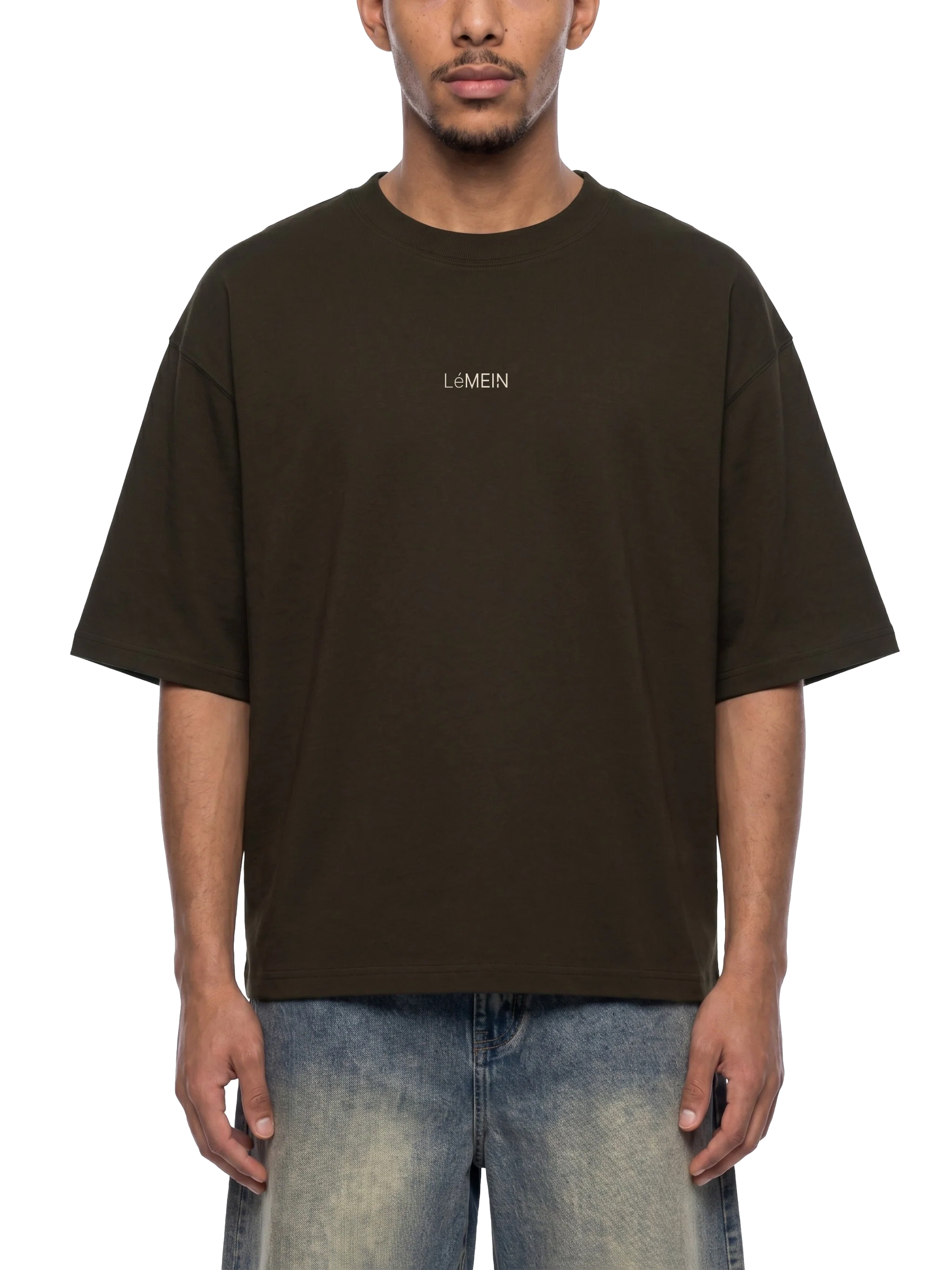 The Boxy Tee — on model, front