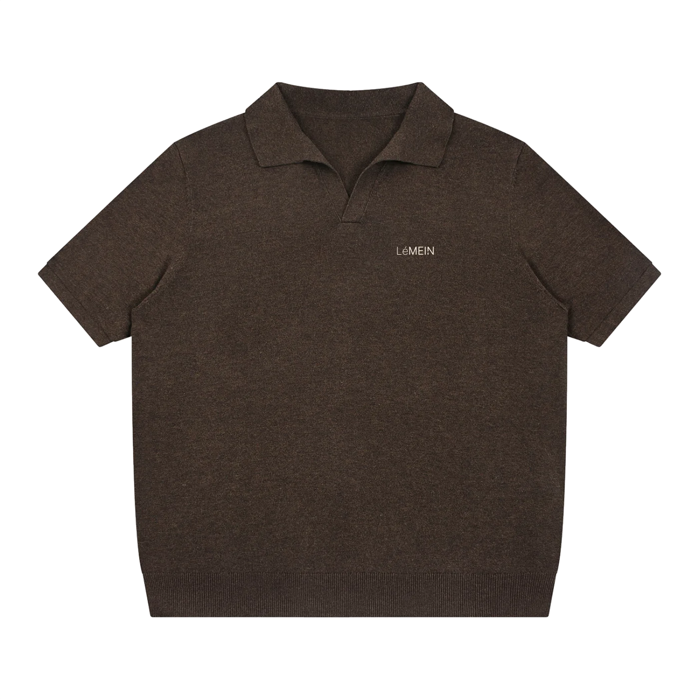 The Oversized Polo in Dark Brown #Color_Dark Brown