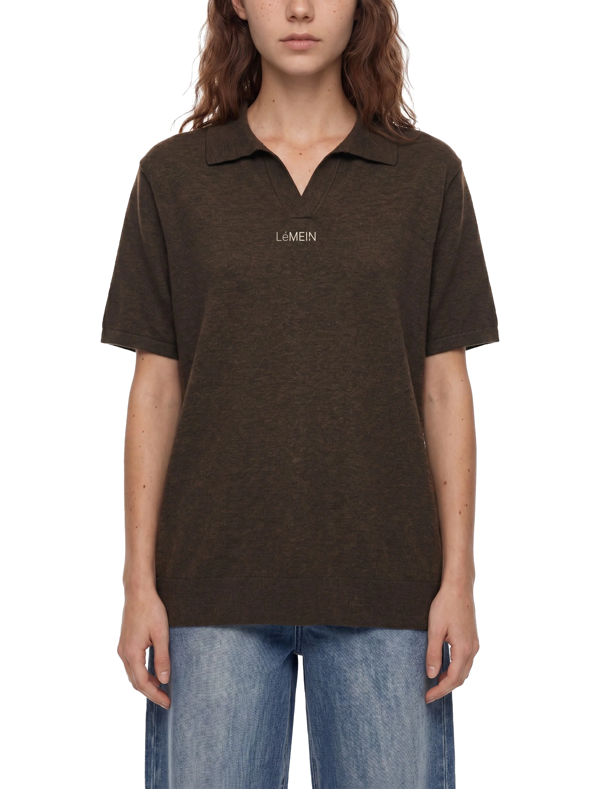 The Oversized Polo — on model, front