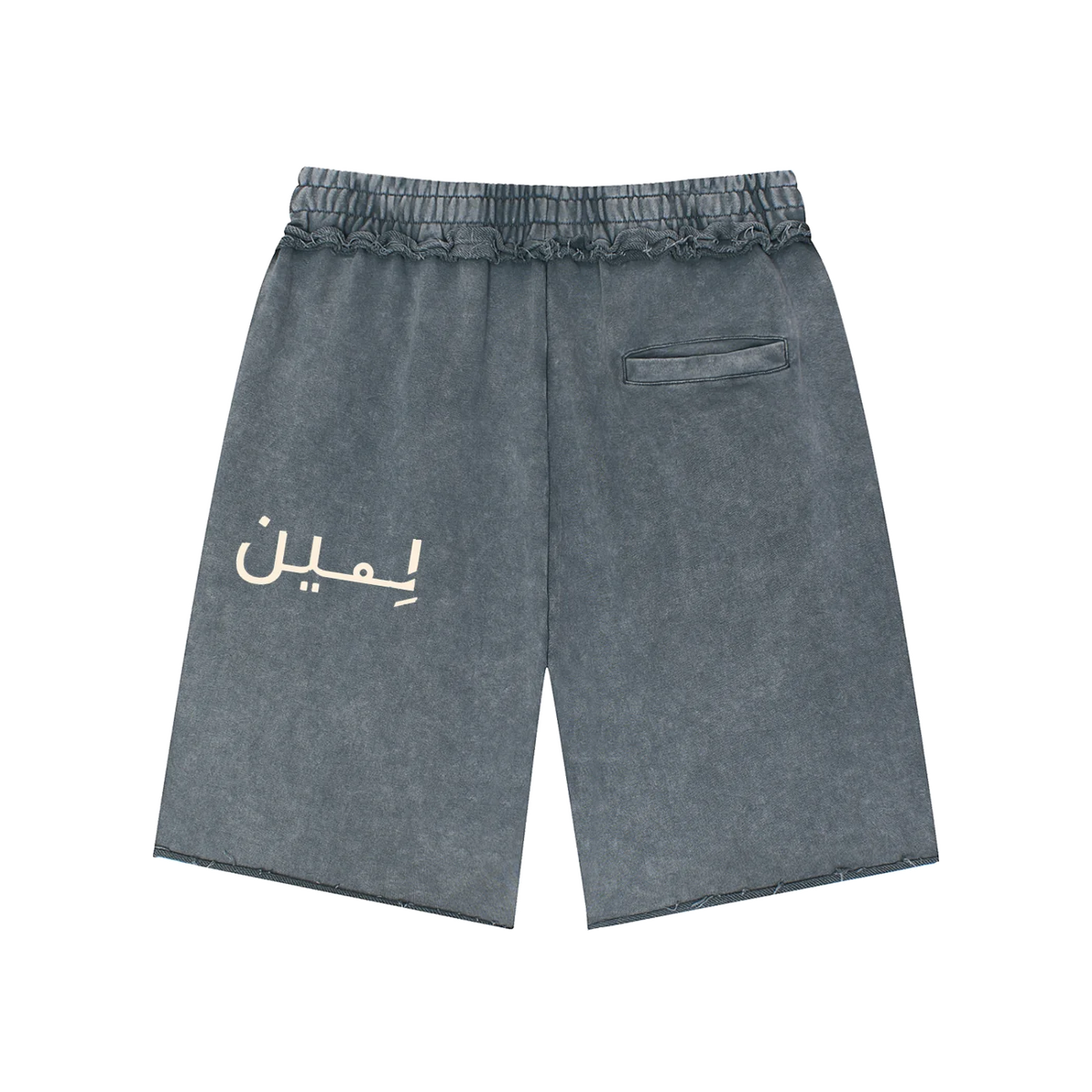 The Washed Short in Medium Gray, back #Color_Medium Gray