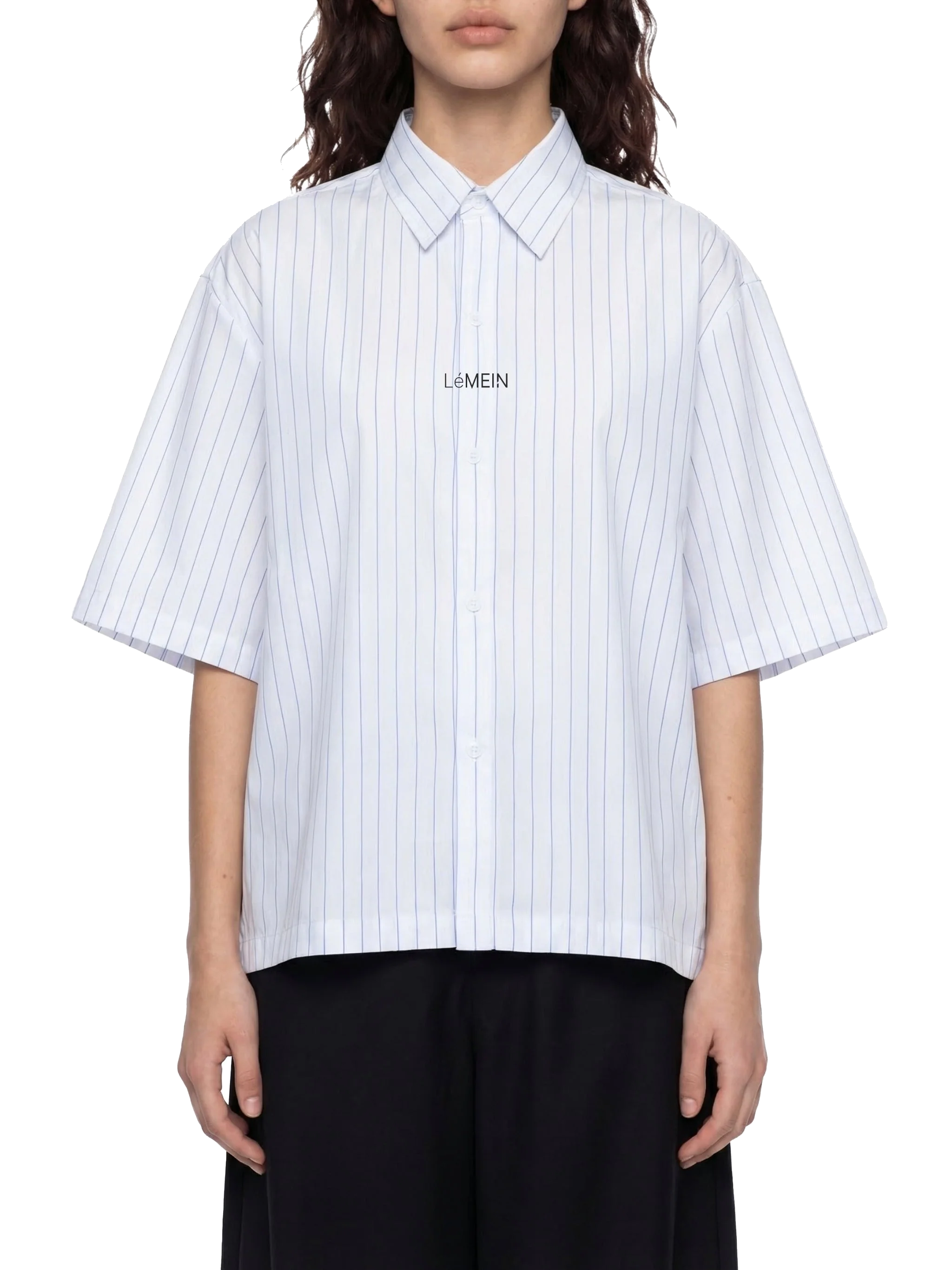The Button-Up — on model, front