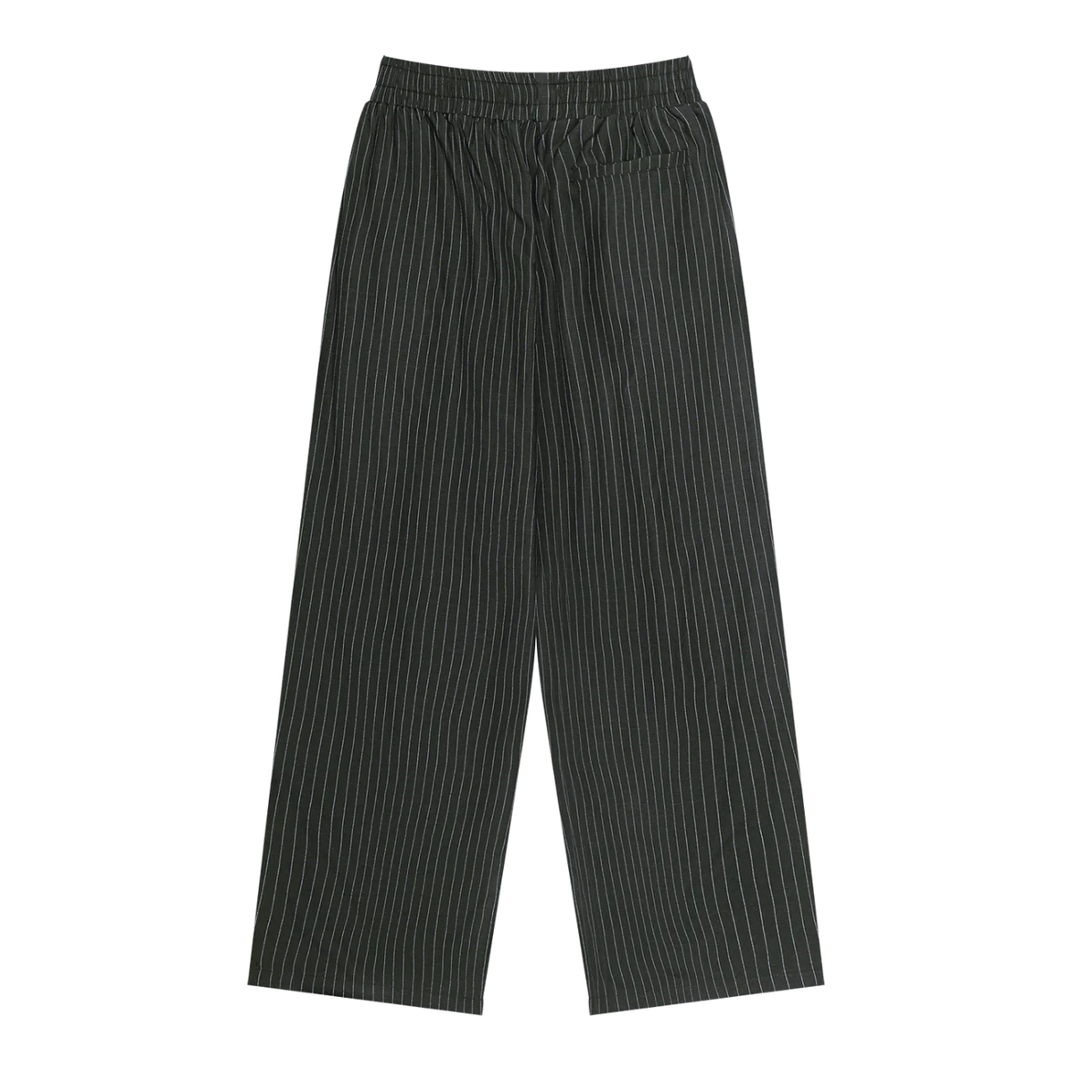 The Pleated Trouser in Black, back #Color_Black