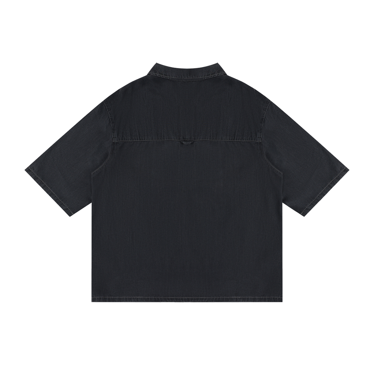 The Lyocell Shirt in Black, back #Color_Black