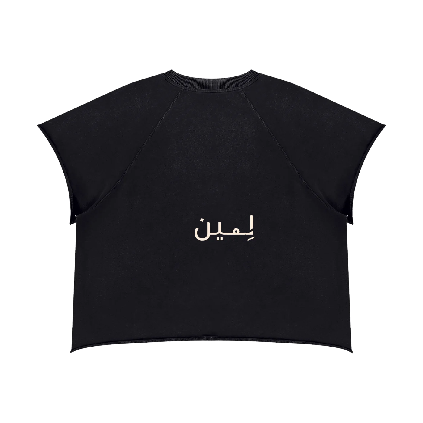 The Raglan Tee in Black, back #Color_Black