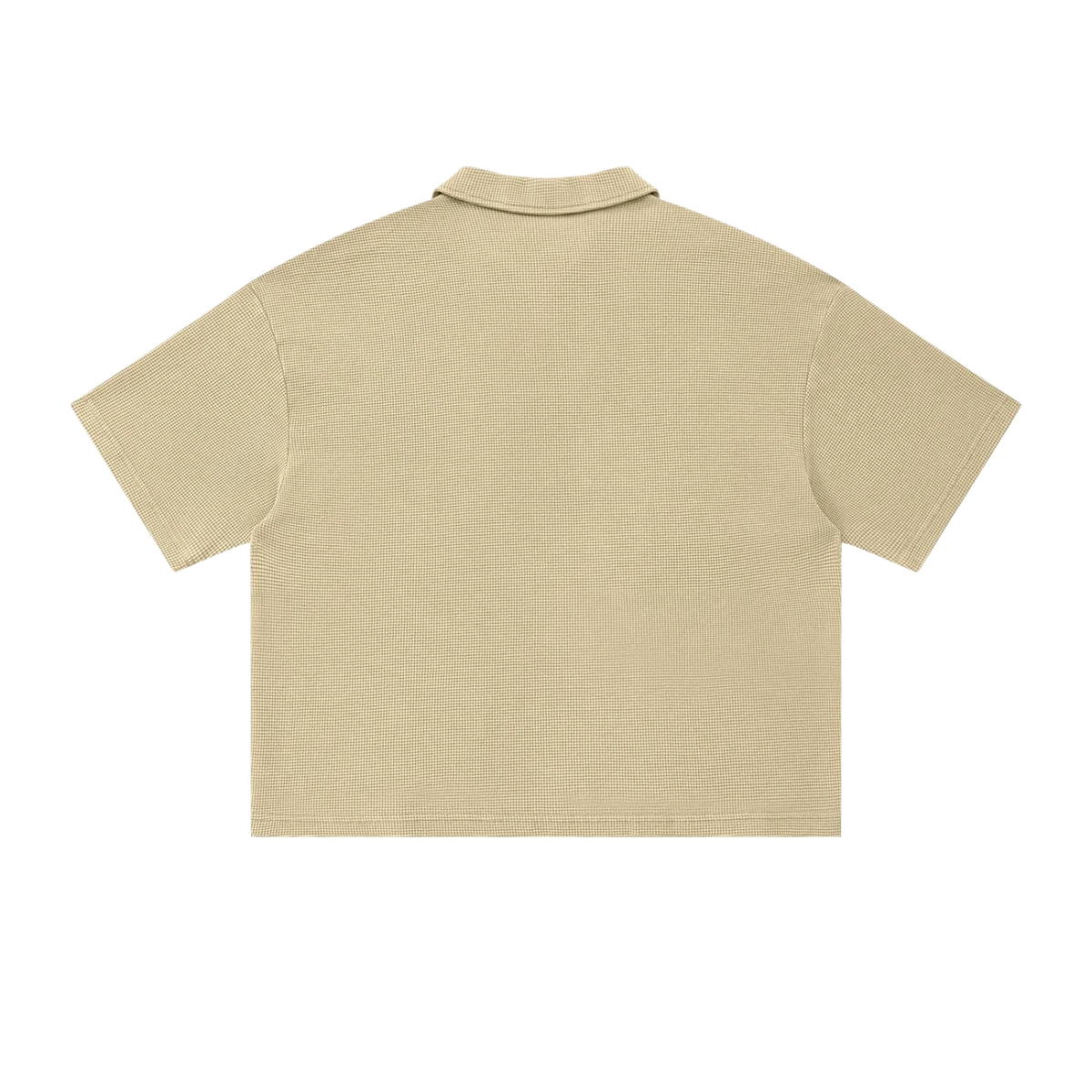 The Waffle Polo in Khaki, back view #Color_Khaki
