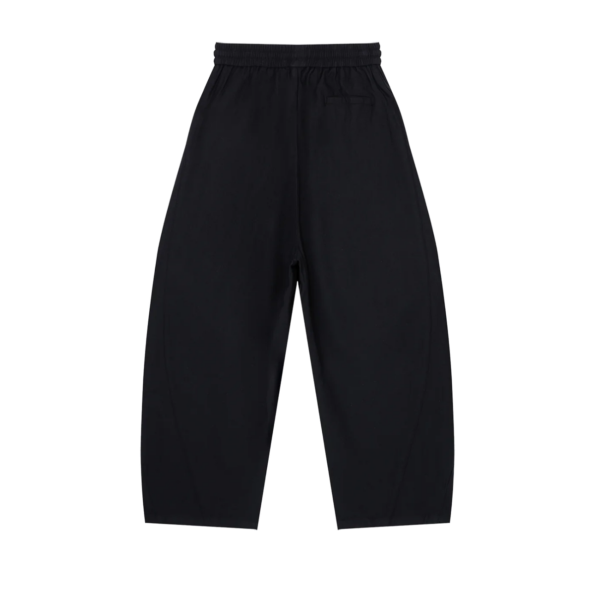 The Wide Trouser in Black, back #Color_Black