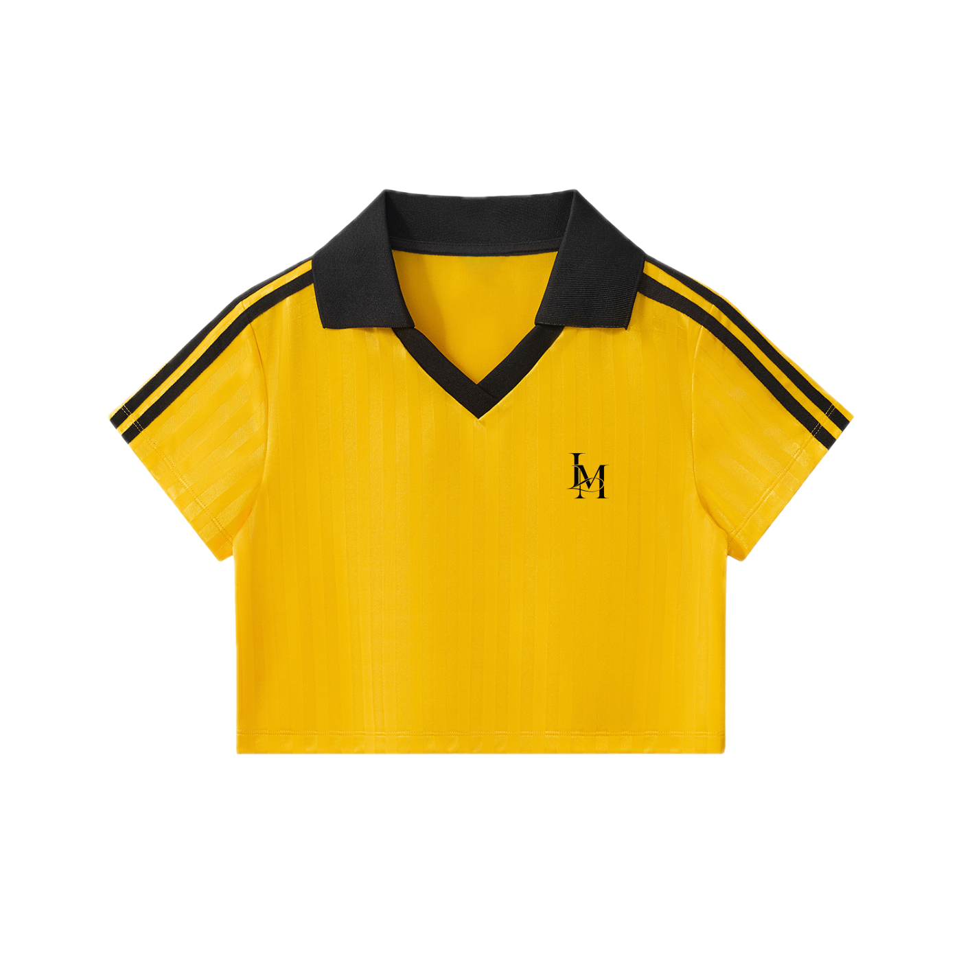 The Stripe Jersey in Yellow with Black, front view #Color_Yellow with Black