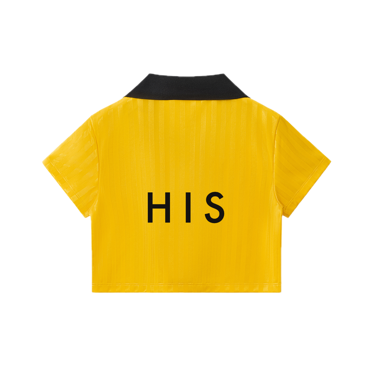 The Stripe Jersey in Yellow with Black, back view #Color_Yellow with Black