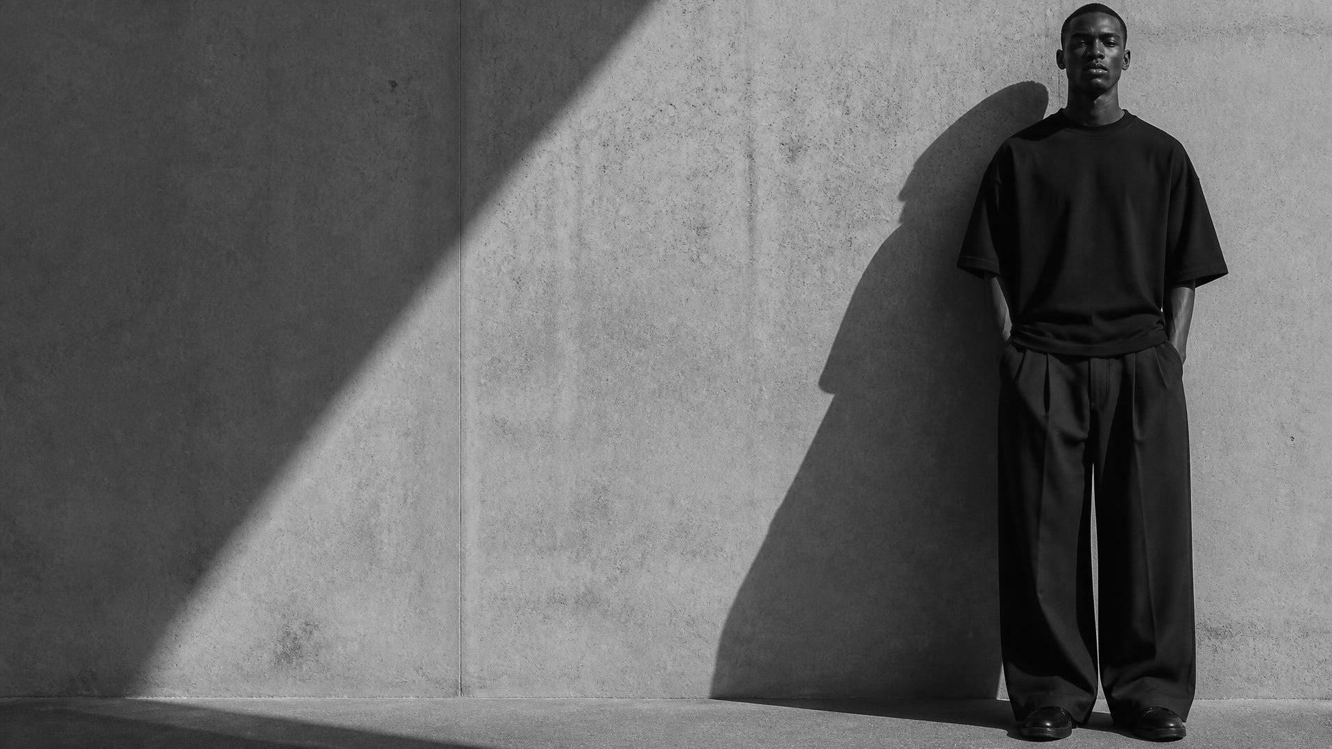 LÉMEIN campaign — concrete, ink, wide