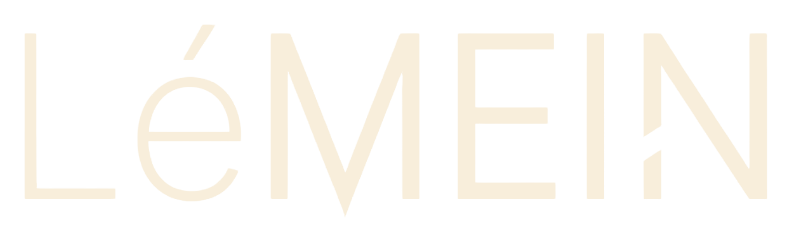 LÉMEIN wordmark, cream on transparent