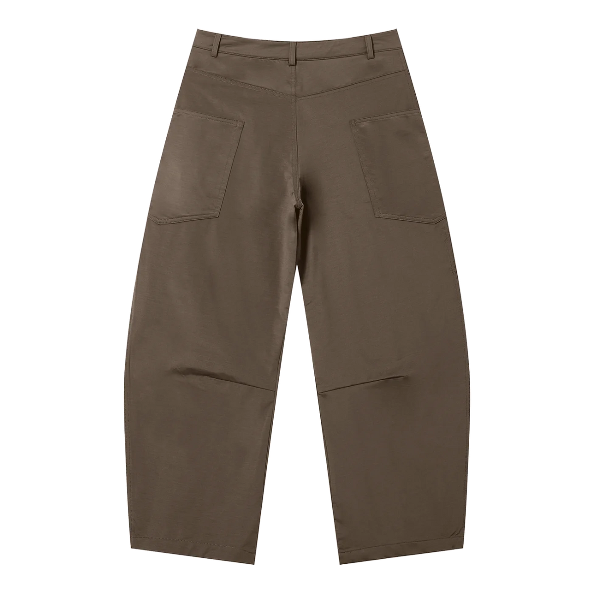The Barrel Trouser in Coffee, back #Color_Coffee