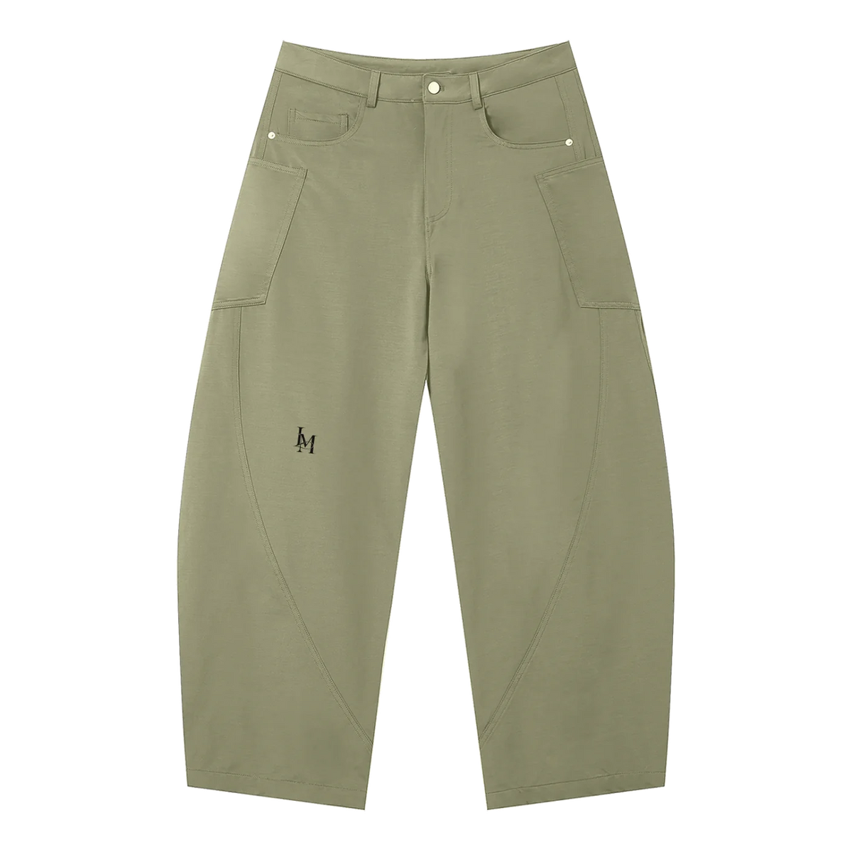 The Barrel Trouser in Gray Green #Color_Gray Green
